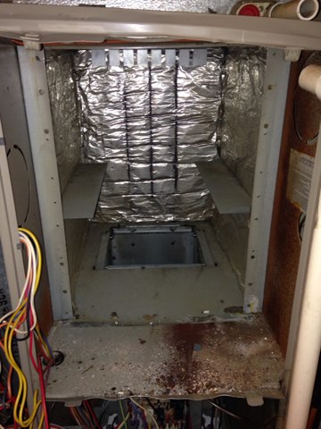 Arden-Arcade, CA - Safety inspection on a 13 year old goodman furnace Arden-Arcade, CA - Safety inspection on a 13 year old goodman furnace