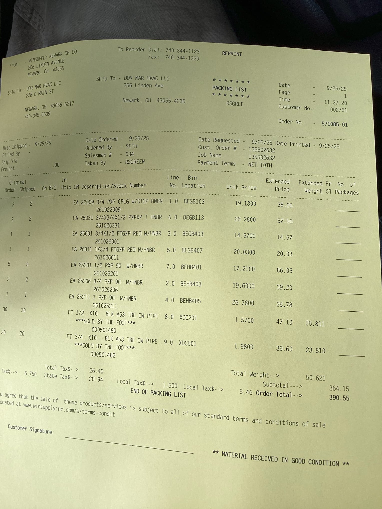 This price covers gas line repipe inside the house, including cutting out all existing gas line and relevance besides the main trunk and recreating to the furnace, water heater, and stove. We will also ground the existing CSSD line test for leaks and be on site when Columbia returns gas service to the house to verify everything is fine. We appreciate this opportunity.