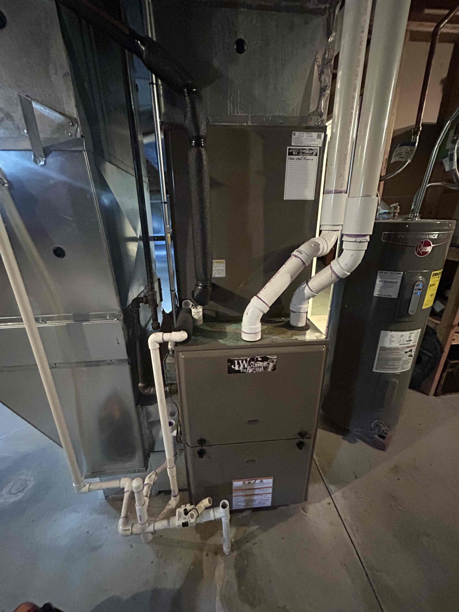 I performed furnace maintenance on a residential property. I checked the furnace for any issues, cleaned the burners, inspected the thermostat, and replaced the air filter. I also completed a maintenance checklist to ensure the furnace was running efficiently.