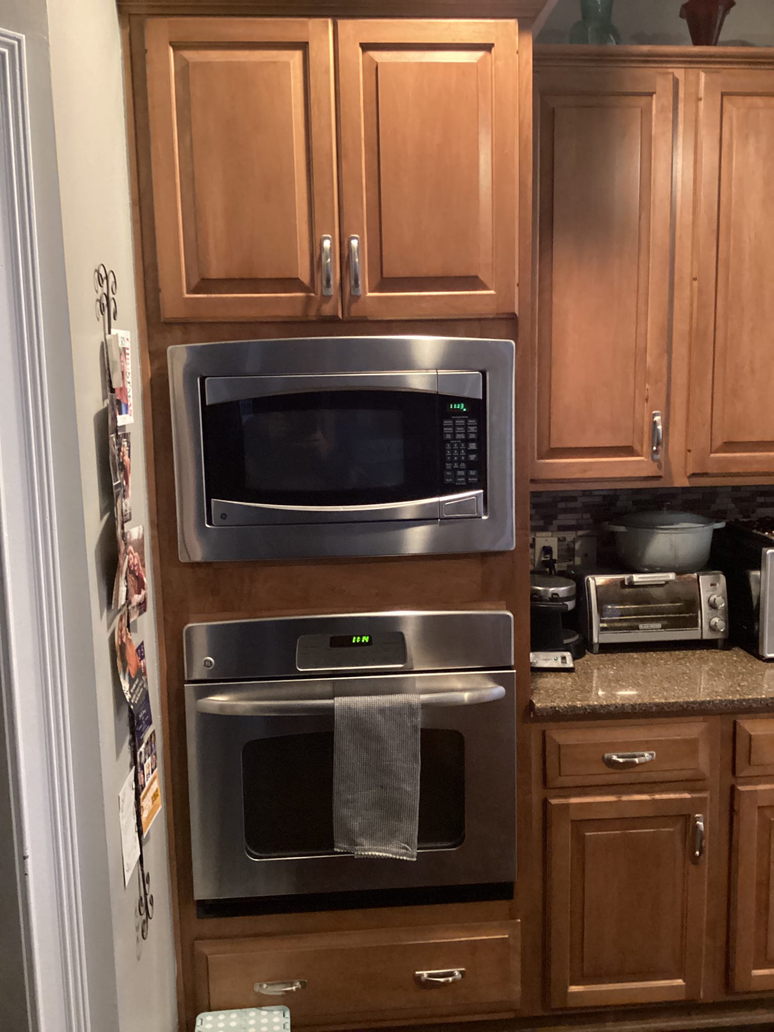 I was called to a customer's home to install a new microwave. I arrived at the house and removed the old microwave from the wall. I then installed the new microwave and connected it to the power source. I tested the microwave to ensure it was working properly and then cleaned up the work area. The customer was very pleased with the work and thanked me for my help.