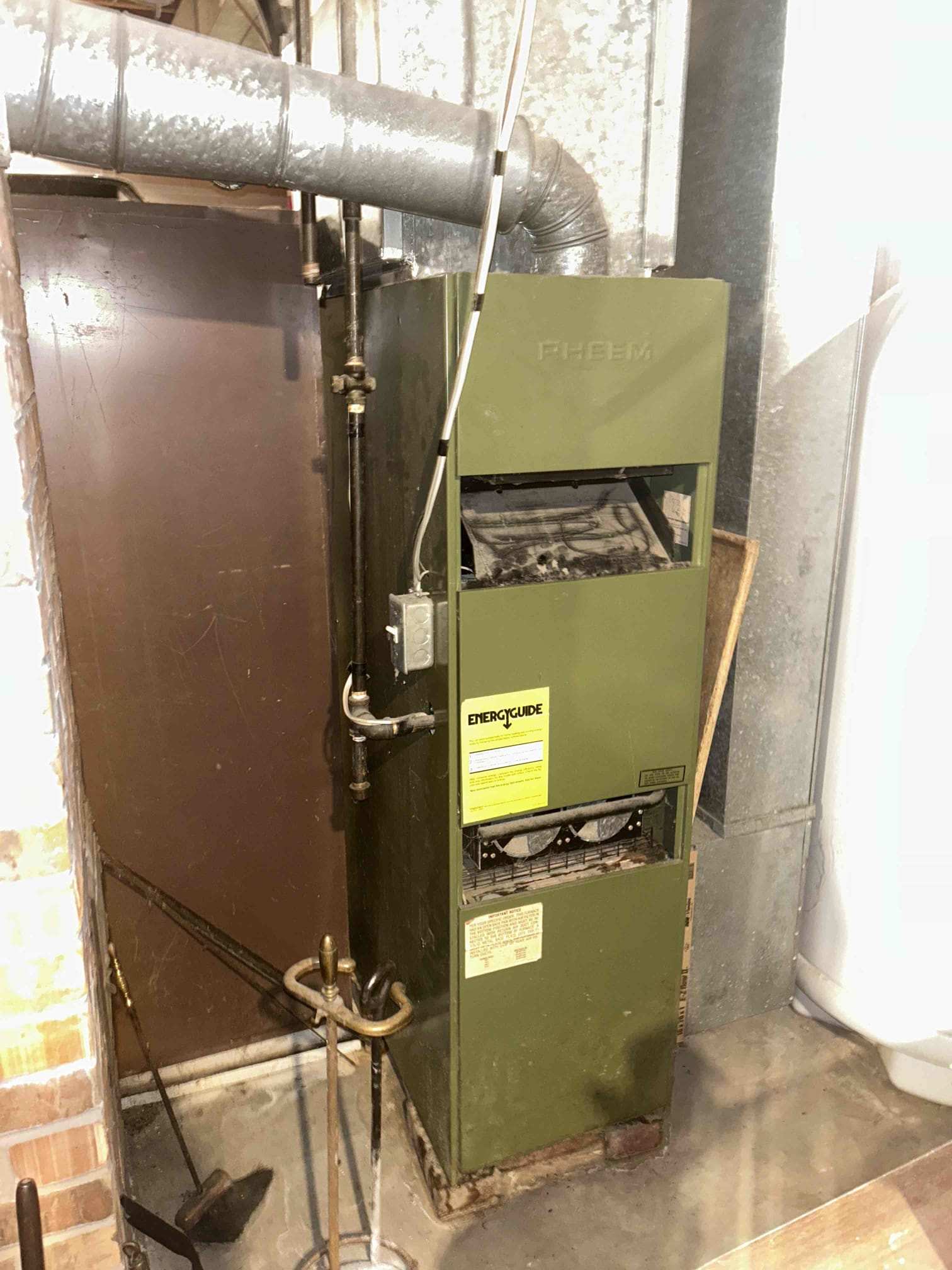 I completed a no-cool call at a client's home. Upon inspection, I found an extremely old thermostat and an old furnace with a rusted heat exchanger. I also noticed that the contactor had rusted away, preventing proper contact. I checked the capacitor and verified its capacitance readings. After startup, I checked the amperage and confirmed the system's operation. The client was aware of the furnace's age and wanted to keep it running.