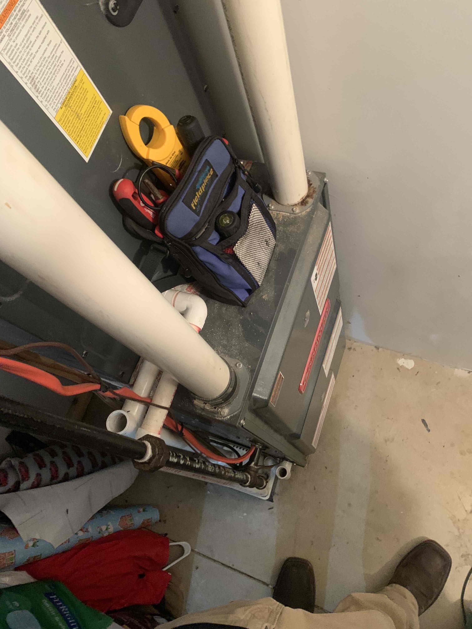 The customer called in with a broken air conditioner. I arrived at the house and found a blown 5 amp fuse. I found the contactor on the condenser causing the fuse to trip. I replaced the contactor under warranty and the unit is now running.