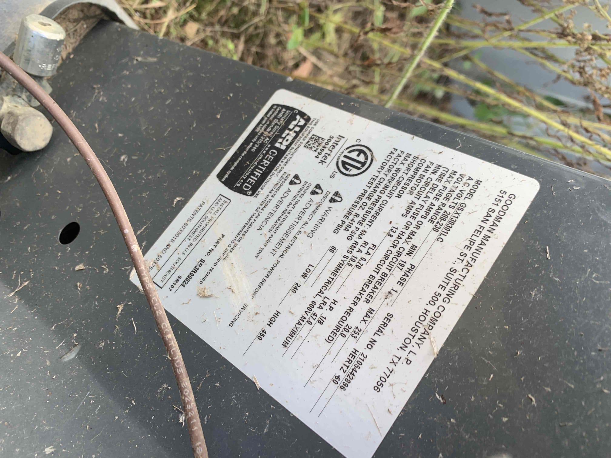 The customer called in with a broken air conditioner. I arrived at the house and found a blown 5 amp fuse. I found the contactor on the condenser causing the fuse to trip. I replaced the contactor under warranty and the unit is now running.