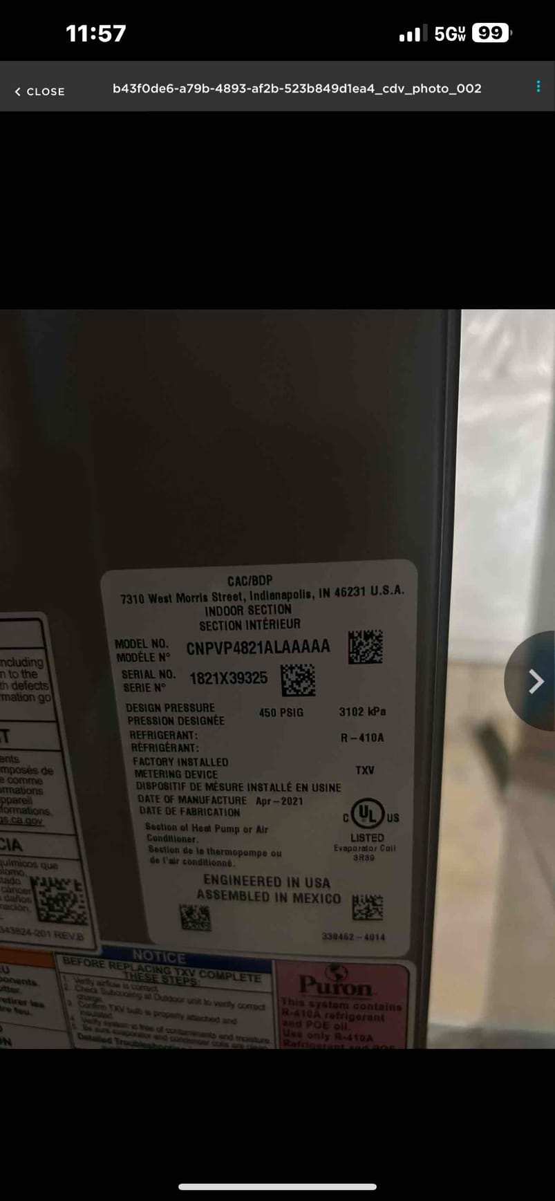 I am a highly skilled home service professional. I recently completed a job for a customer who needed a warranty repair on their air conditioning system. The customer had a TXV that was under warranty and needed to be replaced. I collected payment from the customer when the repair was complete.