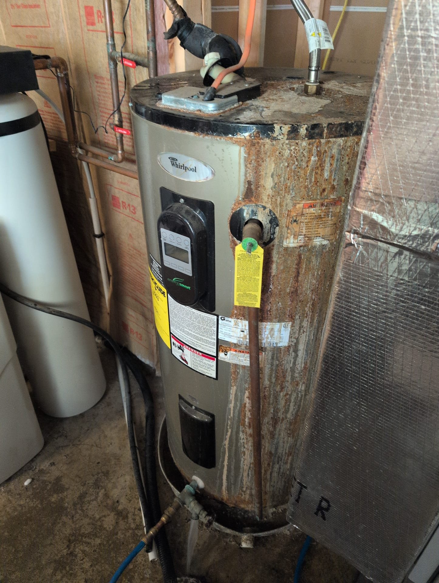 I was called out to install a new electric water heater for a customer. The old one was corroded and had to be replaced. I noticed that the water lines were flipped, so I swapped them to their correct positions. I installed the water heater and tested it, and it worked perfectly. However, I noticed that the water pressure was above 80, which is above the recommended pressure for the customer's plumbing system. I recommended that they have a pressure regulator installed to ensure that the water pressure is safe.