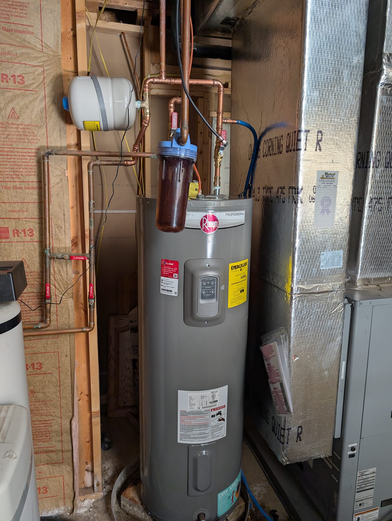 I was called out to install a new electric water heater for a customer. The old one was corroded and had to be replaced. I noticed that the water lines were flipped, so I swapped them to their correct positions. I installed the water heater and tested it, and it worked perfectly. However, I noticed that the water pressure was above 80, which is above the recommended pressure for the customer's plumbing system. I recommended that they have a pressure regulator installed to ensure that the water pressure is safe.