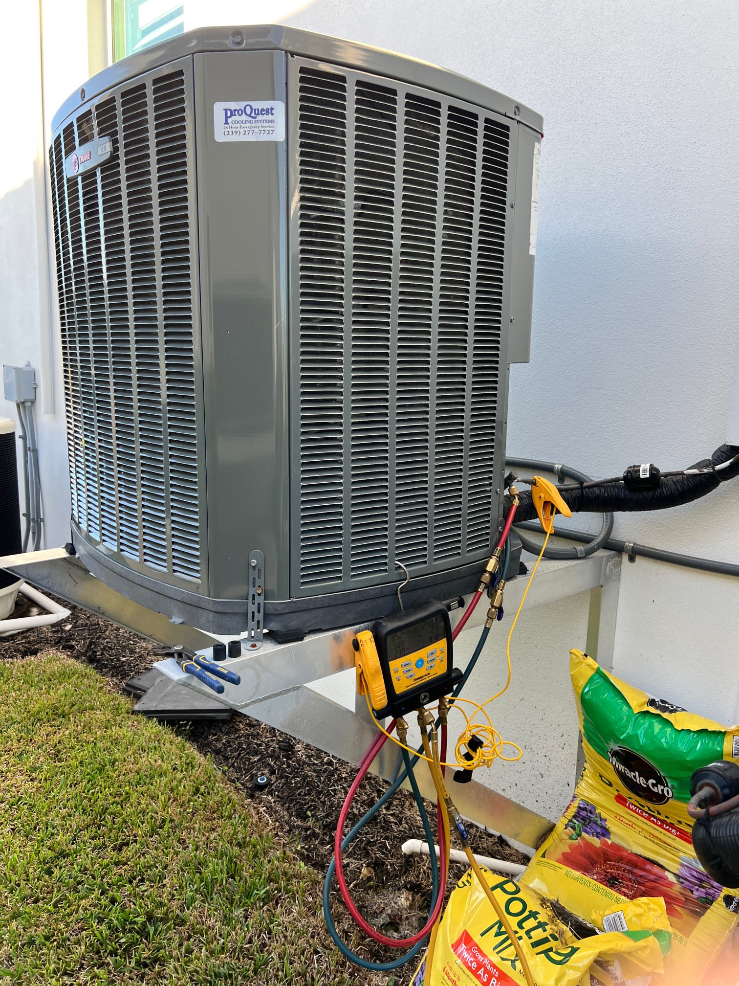 I cleaned the system drains of a residential home. I checked the operation of all three systems and found that they were all working properly. I also checked the air filters and found that they needed to be replaced.