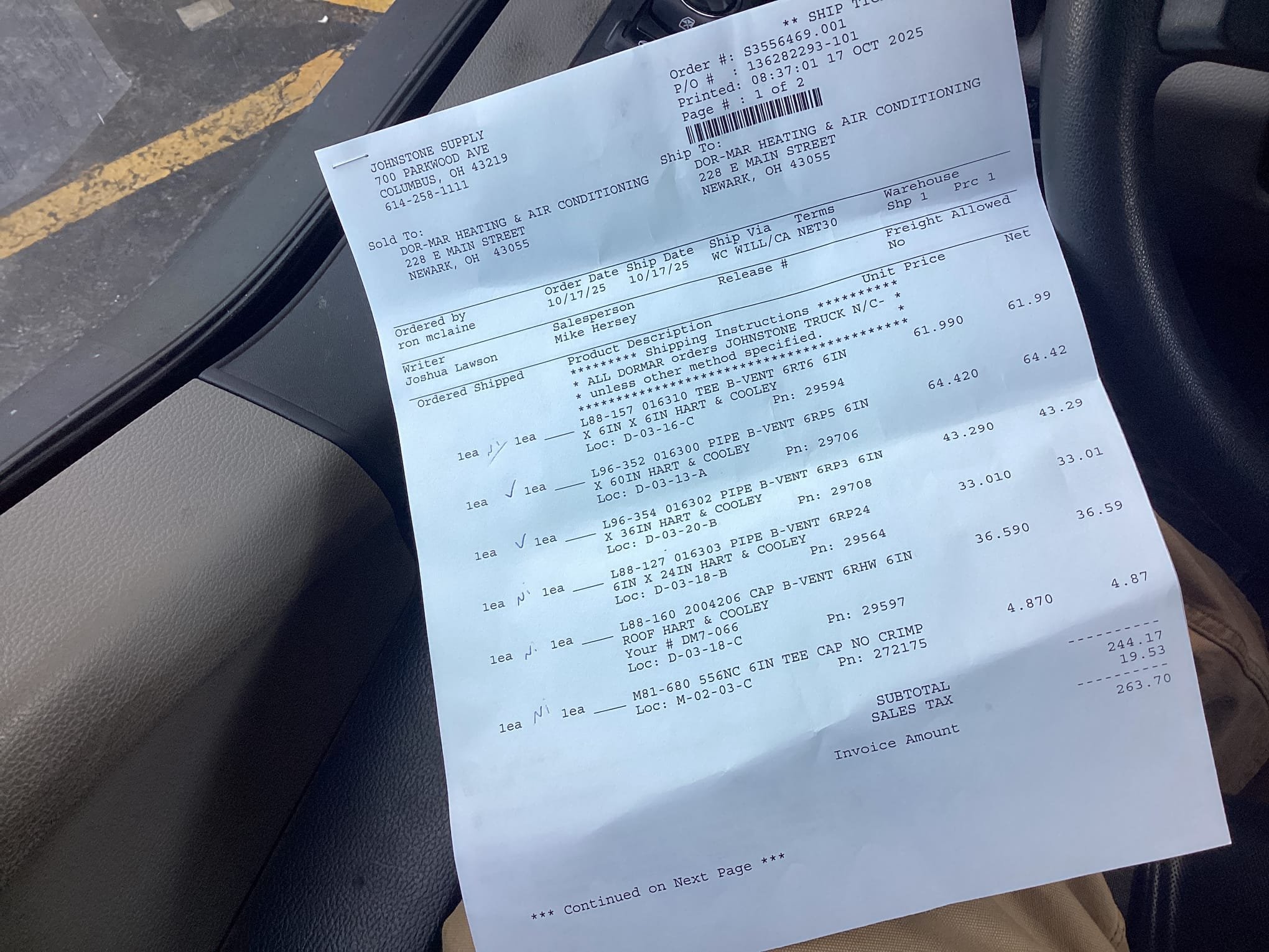 This is a detailed estimate for the installation of a new B vent system for a fuel oil furnace. The vent system will be installed 4 feet above the roof line and will include a clean out tee. The estimate also includes the installation of a complete vent system that will go 4 feet above the roof line and will include a clean out tee. If you are happy with this estimate and would like to move forward with the installation, please sign and we will schedule it. Thank you, Ron.