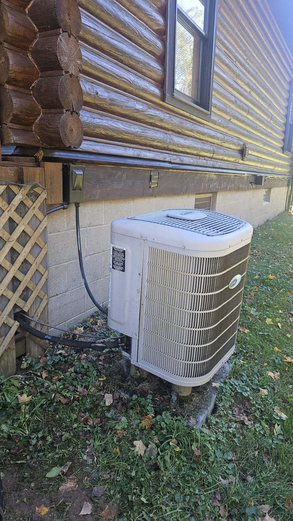 I was called to a customer's home to check on a low refrigerant charge in their air conditioner. Upon arrival, I found that the system was low on refrigerant. I topped off the charge and tested the system for any other issues, but found none. The customer decided to wait before doing a dye test to determine the exact location of the leak.