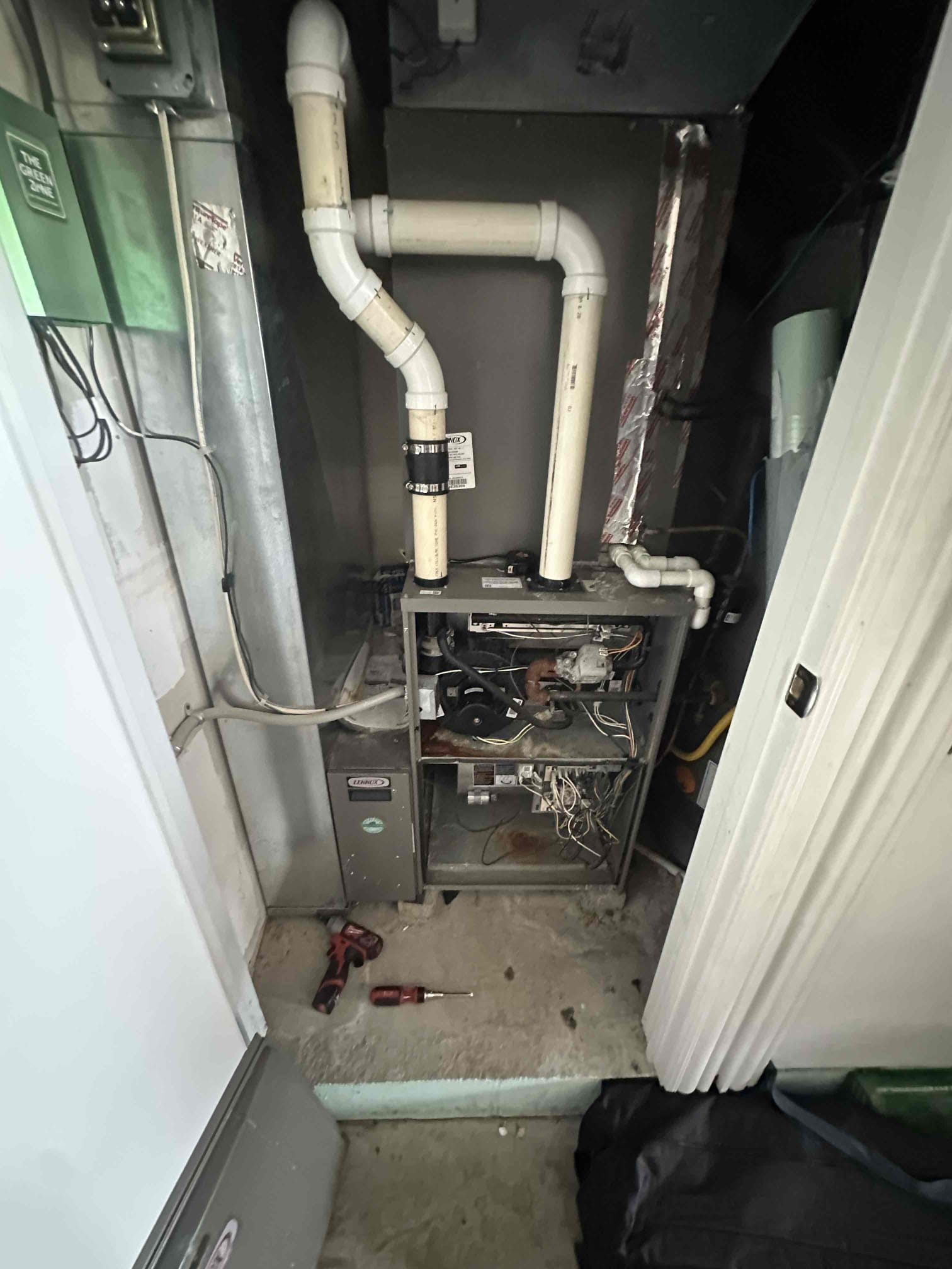 The customer was experiencing a problem with their heating and air conditioning system. The system was inducing motor locked up, and the collector pan was leaking water out. This was causing the rust and lockups. I diagnosed the problem and replaced the inducer motor and collector pan. The customer was very happy with the results.