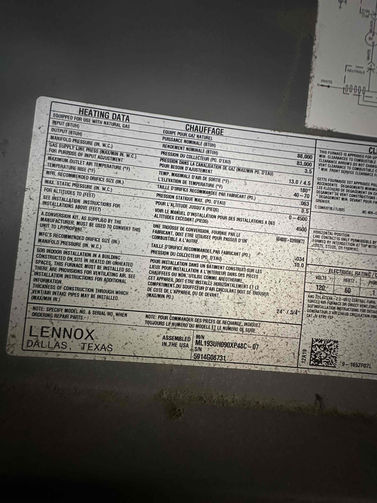 The customer was experiencing a problem with their heating and air conditioning system. The system was inducing motor locked up, and the collector pan was leaking water out. This was causing the rust and lockups. I diagnosed the problem and replaced the inducer motor and collector pan. The customer was very happy with the results.