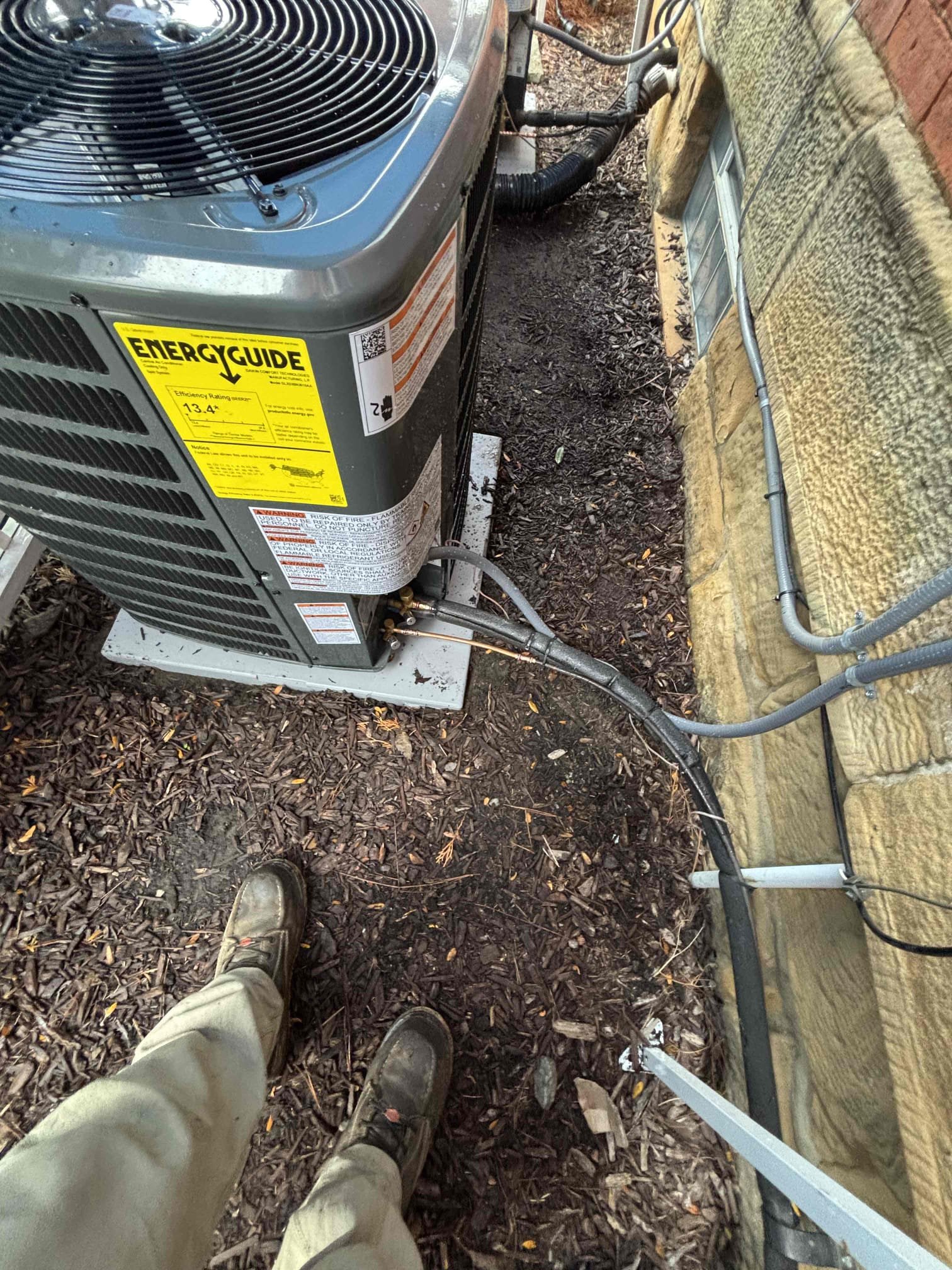 I was tasked with installing a new outside condenser for a customer. The condenser was a large unit that needed to be installed on the roof of the customer's home. I had to remove the old unit and install the new one in its place. This involved disconnecting the electrical wiring, gas lines, and refrigerant lines. I also had to make sure that the new unit was level and securely fastened to the roof. Once the new unit was installed, I had to test it to make sure it was working properly. I also cleaned up the area and removed all of the old equipment.