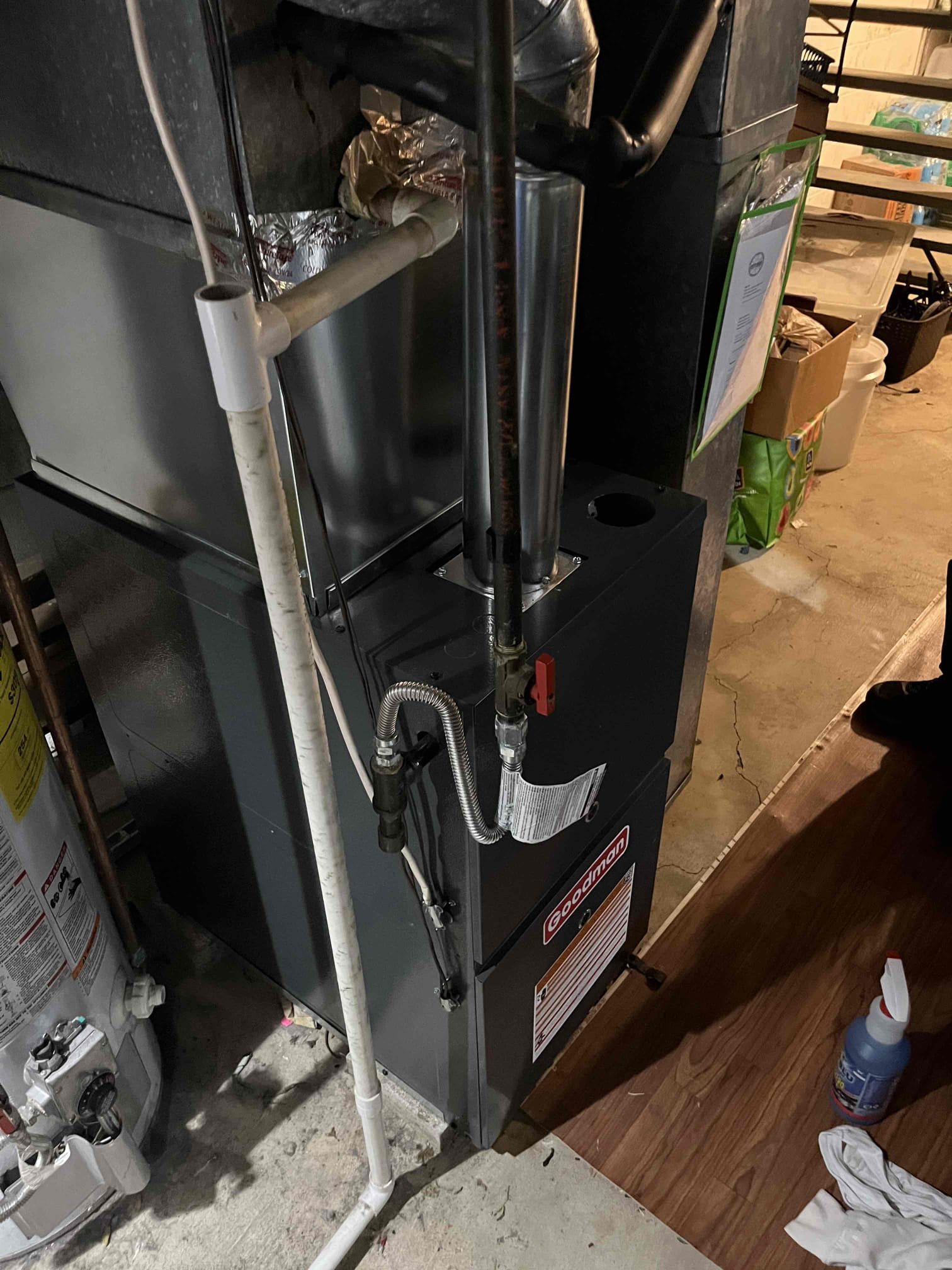 I was called to a home to repair a leak in a range connector. Upon arrival, I found the leak and tightened the connector. I then soaped the area to ensure no leaks were detected. Afterward, I wiped up any excess soap spray.