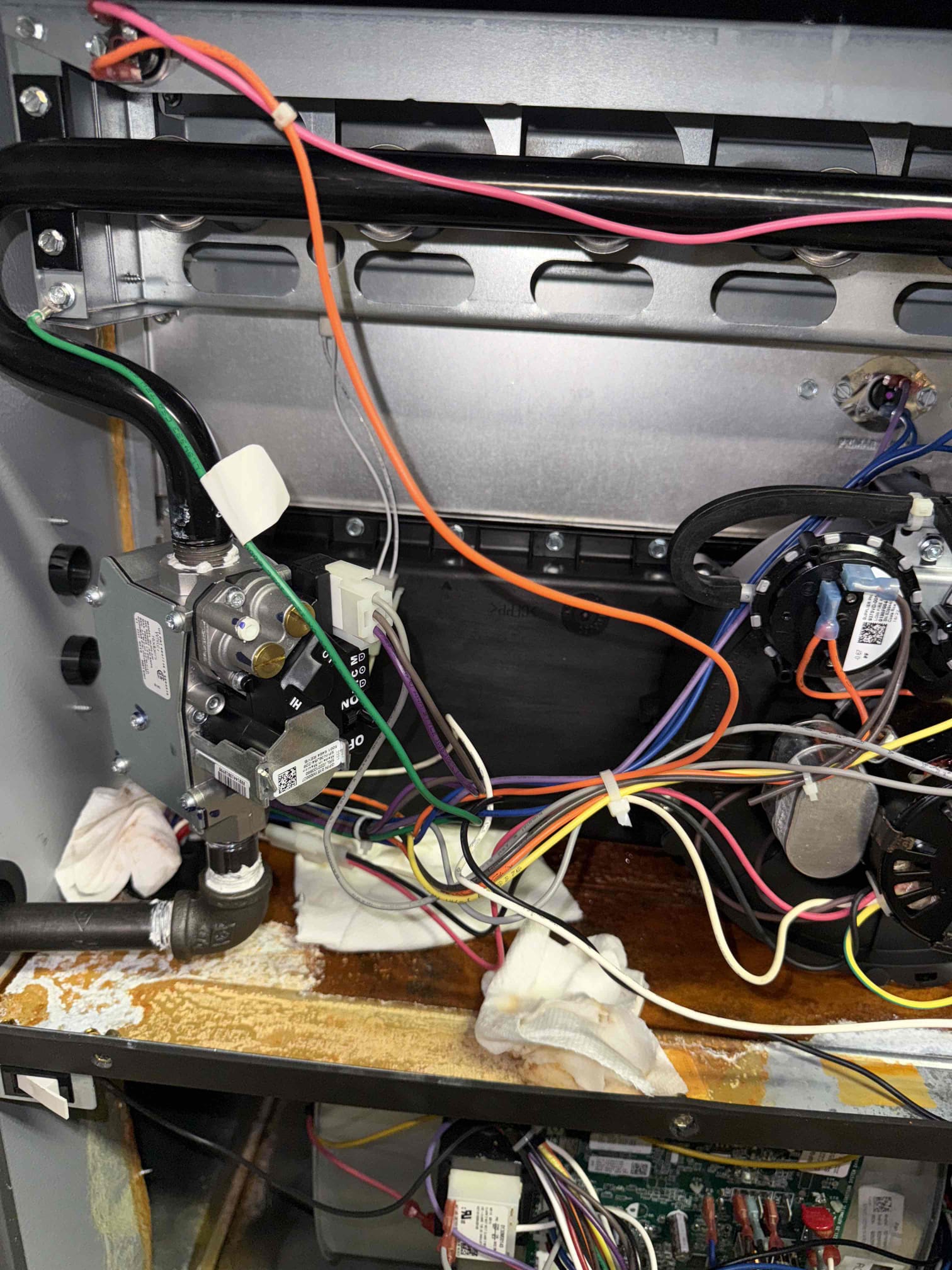 I am a highly skilled and experienced home service professional. Recently, I received a call from a customer who was experiencing issues with their heating and cooling system. Upon inspection, I discovered that the collector pan was leaking water, which had been a problem for some time. The unit was also starting to rust out badly. I explained to the customer that this was a factory issue and not related to my work. I offered to replace the collector pan, but the customer declined, stating that they wanted to wait until the warranty expired. I informed the customer that the warranty would not cover the issue, and that they should contact the manufacturer directly to address the problem.
