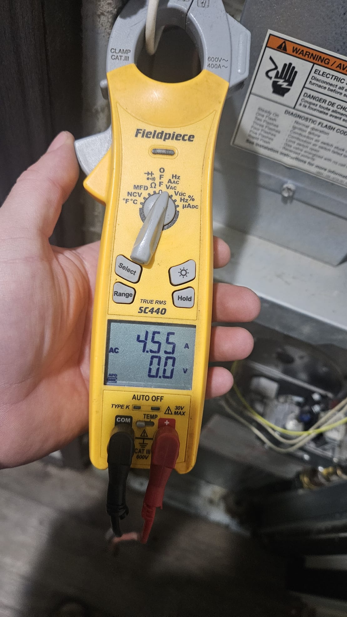 The furnace is in good condition, but the blower wheel is accumulating a lot of dust and may need to be pulled and cleaned soon.