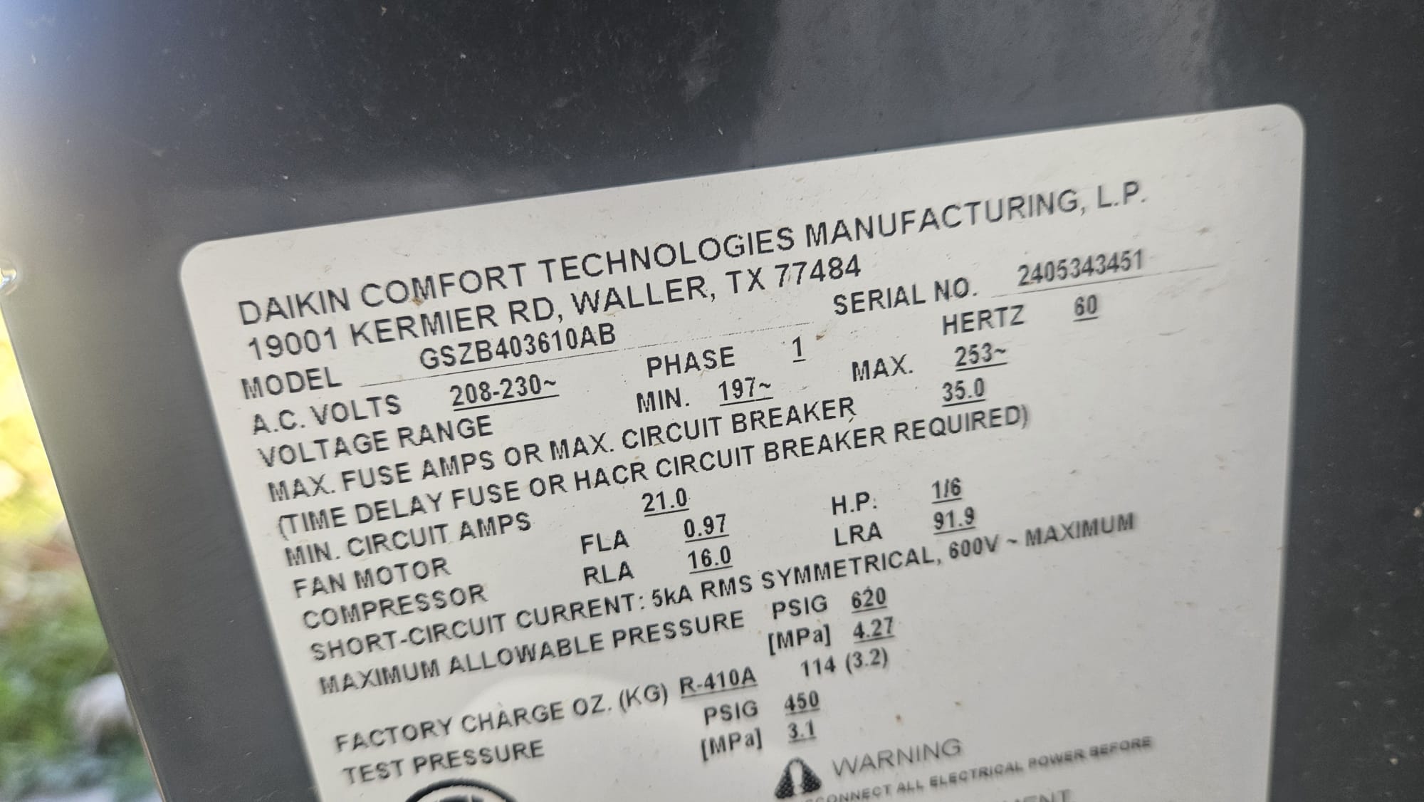 I was called to a home to replace a defrost control board and defrost sensor for a heat pump. Upon arrival, I found that the parts were under warranty and the system was working properly. I replaced the parts and tested the system, and it is now working as it should.