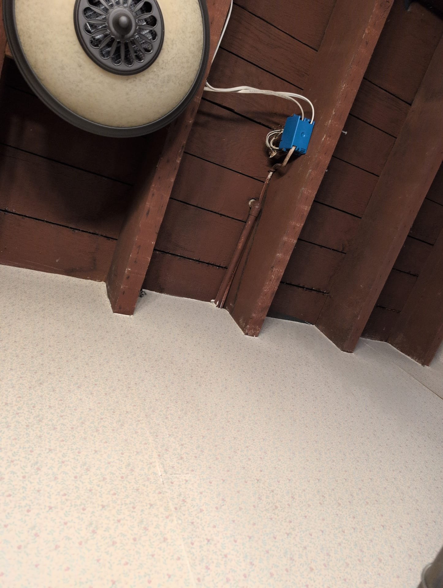 I went to the client's home to provide an estimate for installing shut-offs to drain the upstairs bathrooms. The client has three bathrooms in total, two of which are on the second floor. The client does not want us to cut the drywall, but we will if necessary. I found two water lines that go directly to the second floor, but I'm not sure if they will shut off the entire water supply. The home was built in the mid-to-late 1800s, and there is barely any insulation on the second floor. The water lines are CPVC, but there are copper lines on the outer wall. I gave a quote to install two shut-offs and a drain tube into a shower. The client will discuss with someone before moving forward.