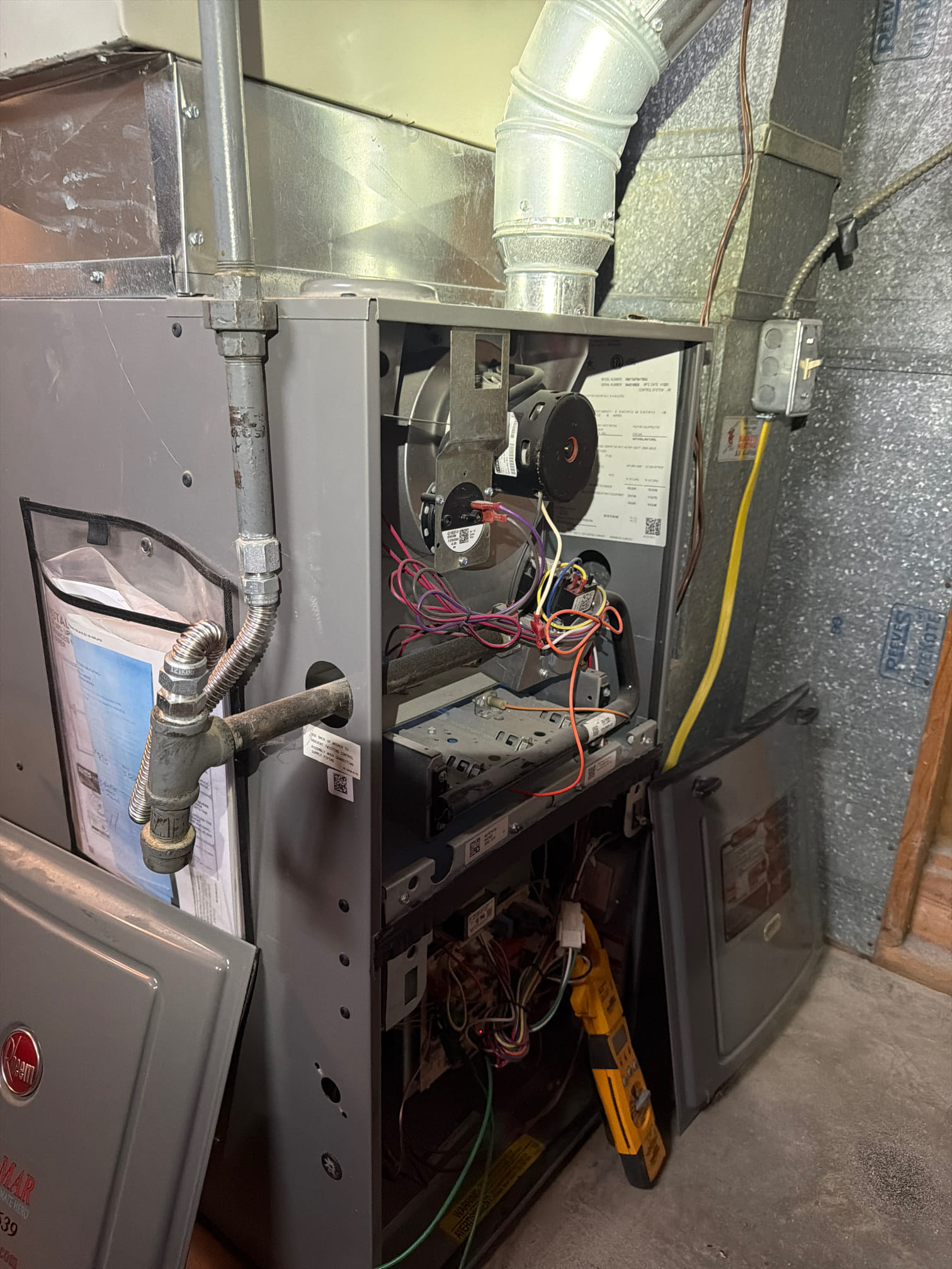 I have completed a furnace inspection on a residential property. The system was getting too hot, and the blower speed was on the lowest setting. I adjusted the settings using a schematic and found that the furnace was operating correctly. The customer is changing his filter this weekend. He said everything else checked out great.