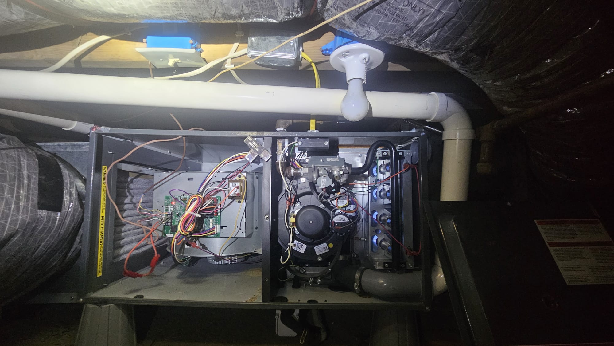 The furnace was not working properly. I replaced the air filter and found that the furnace was working great. I did not find any issues with the furnace.