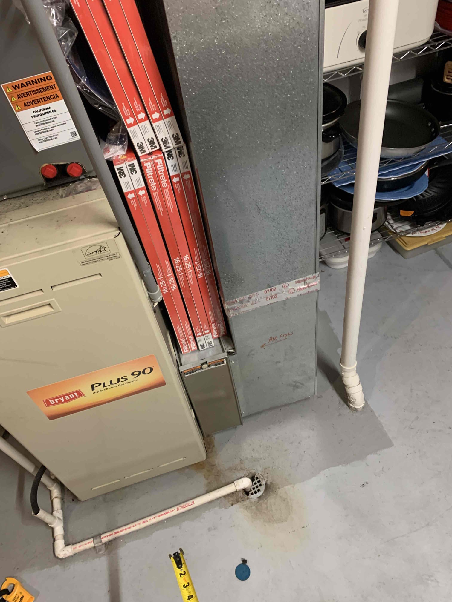 I am a home service technician, and I recently completed a furnace maintenance job for a customer. The Bryant unit had secondary heat exchanger problems, and I found a lot of rust. I performed a carbon monoxide test and found carbon monoxide in the ductwork. I red-tagged the unit and provided the customer with an estimate to replace it. I scheduled an install for the following morning.
