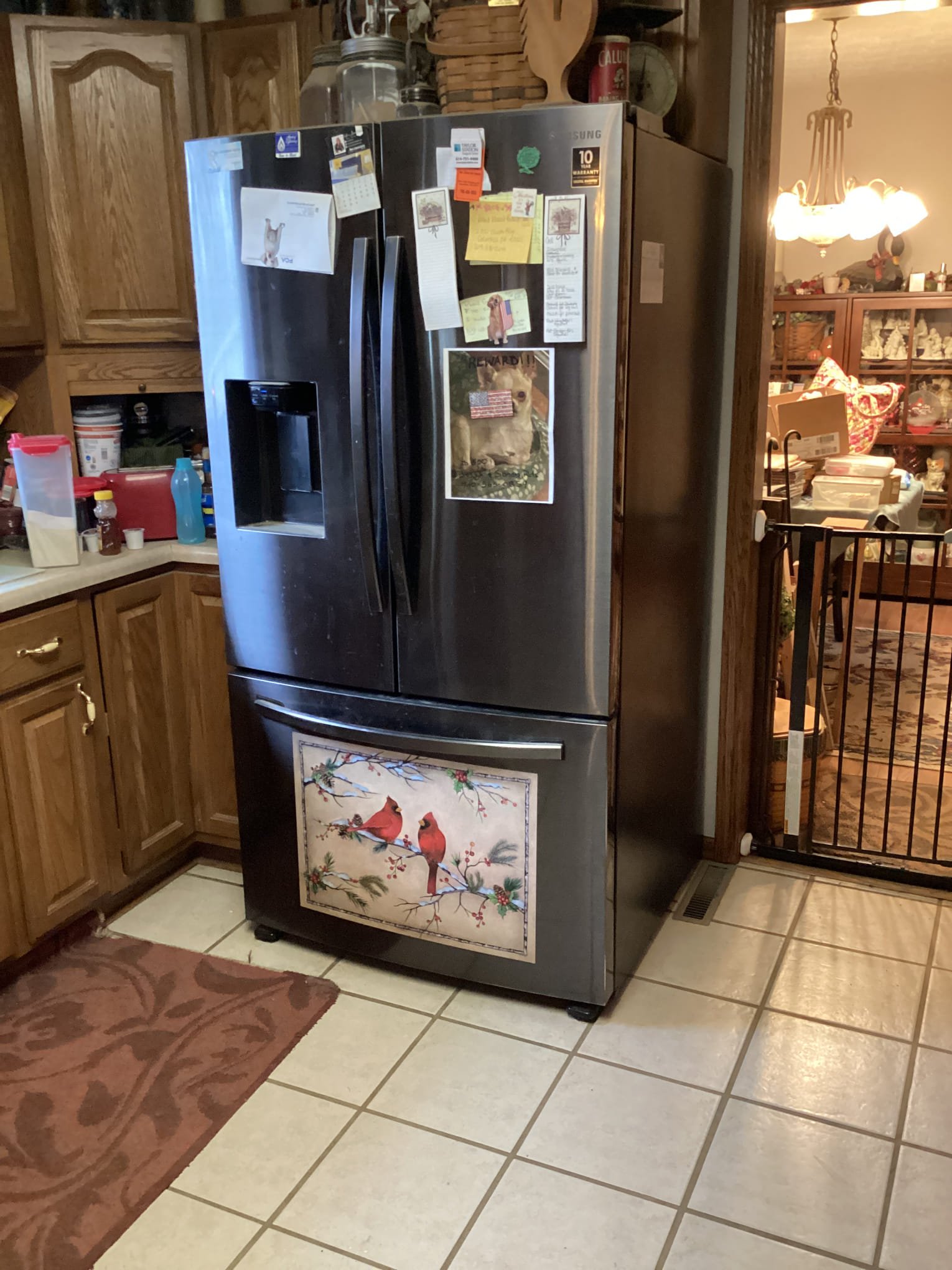 I was called to a home to fix a refrigerator that was not cooling. I found that the defrost tube was clogged with ice. I cleared the tube and the refrigerator started cooling again. I will quote for a new gasket if the issue stays.