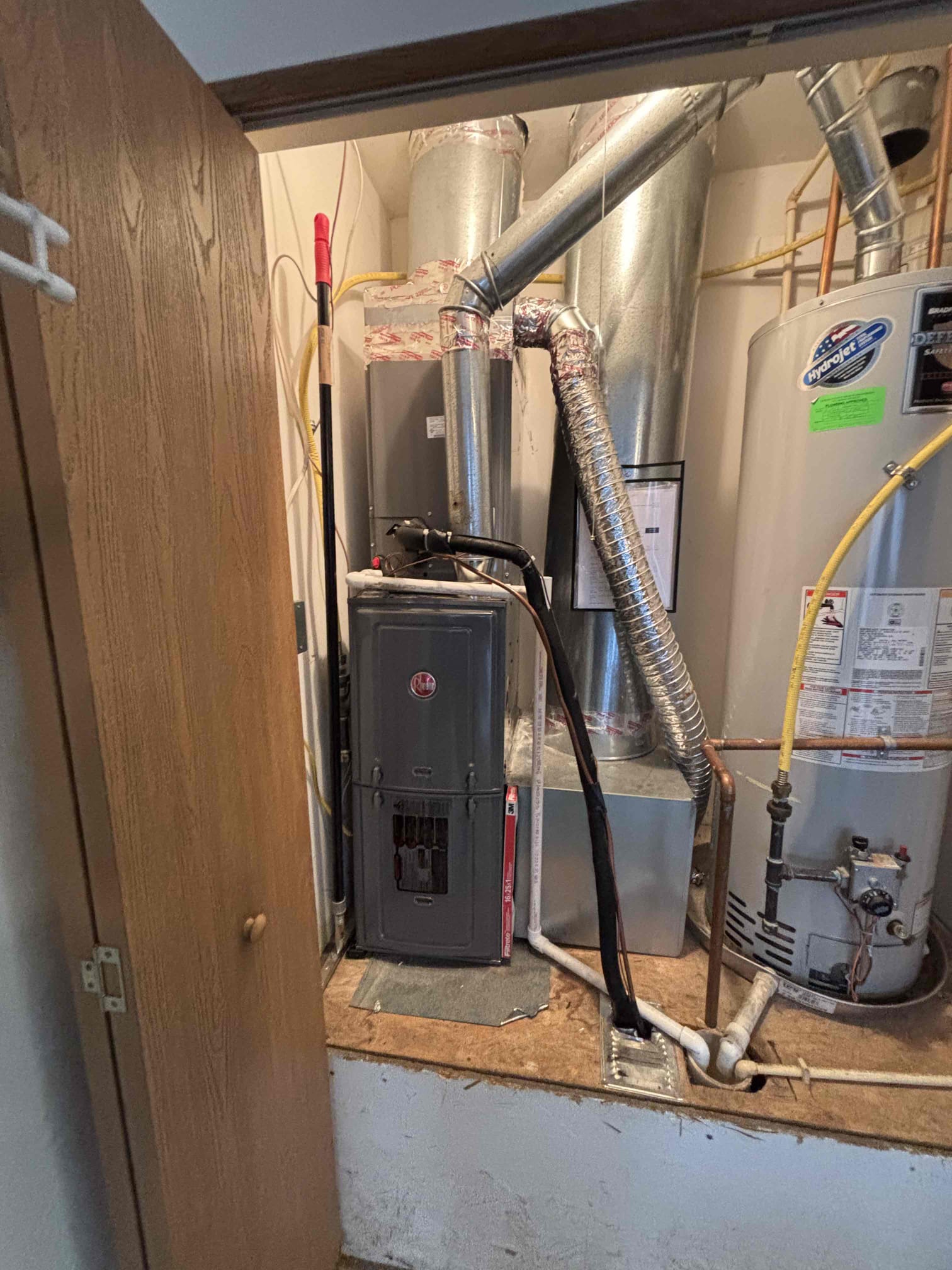 I was called to a home to install a new furnace. When I arrived, I removed the old furnace and installed the new one. I also replaced the ductwork and checked the electrical wiring. I made sure the new furnace was working properly before leaving the job site.
