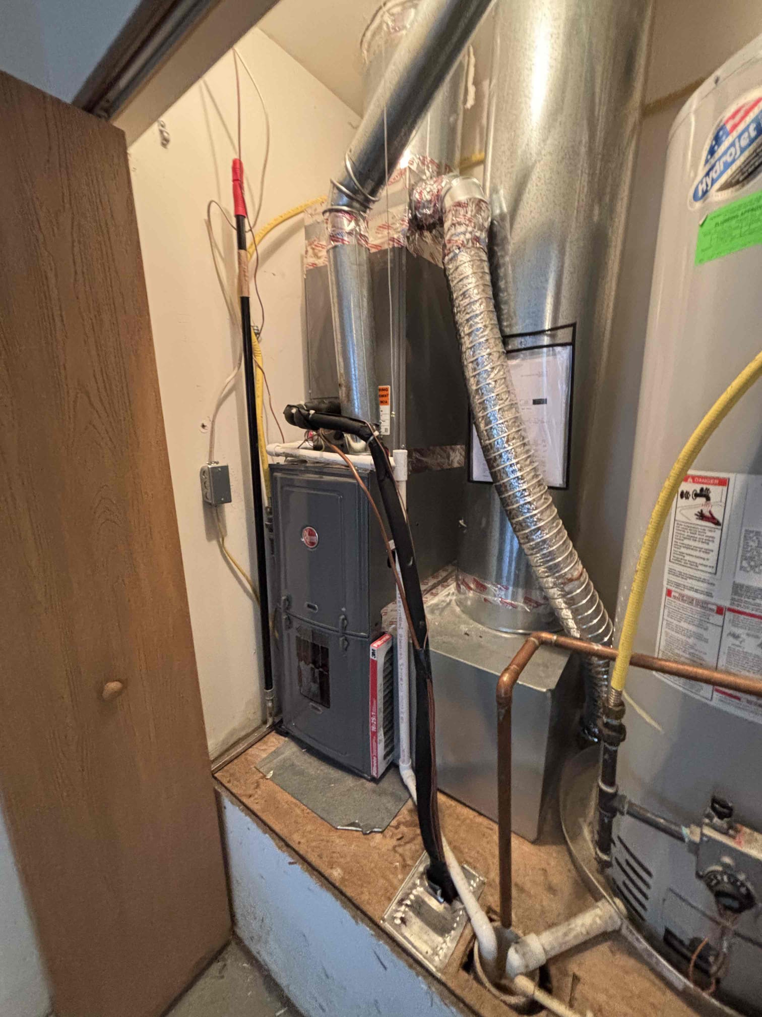 I was called to a home to install a new furnace. When I arrived, I removed the old furnace and installed the new one. I also replaced the ductwork and checked the electrical wiring. I made sure the new furnace was working properly before leaving the job site.