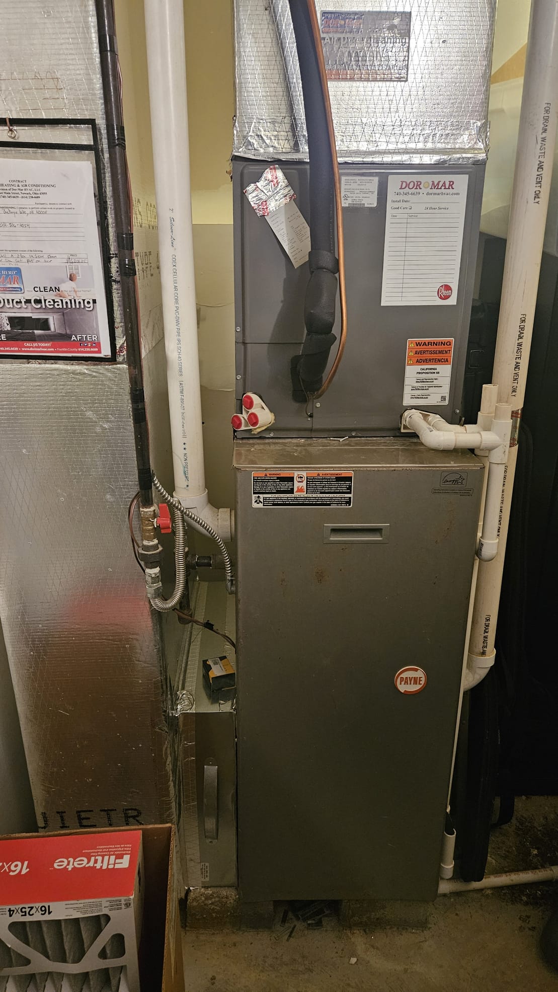 The furnace was not working properly. I diagnosed the issue and replaced the thermostat. I also checked the air filter and cleaned it. The furnace is now working great with no issues found.