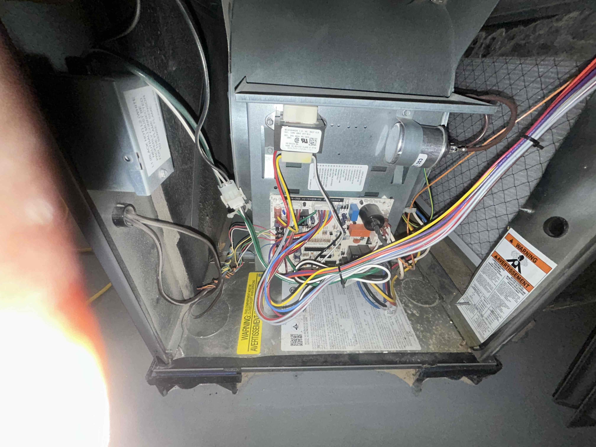 I am a skilled professional that works for a Dor-Mar Heating & Air Conditioning company. I completed a furnace inspection, verified airflow, checked the air filter, swapped out the air filter, checked the flame sensor, cleaned the flame sensor, verified good amperage across both motors, and insured good flames with no distortion.