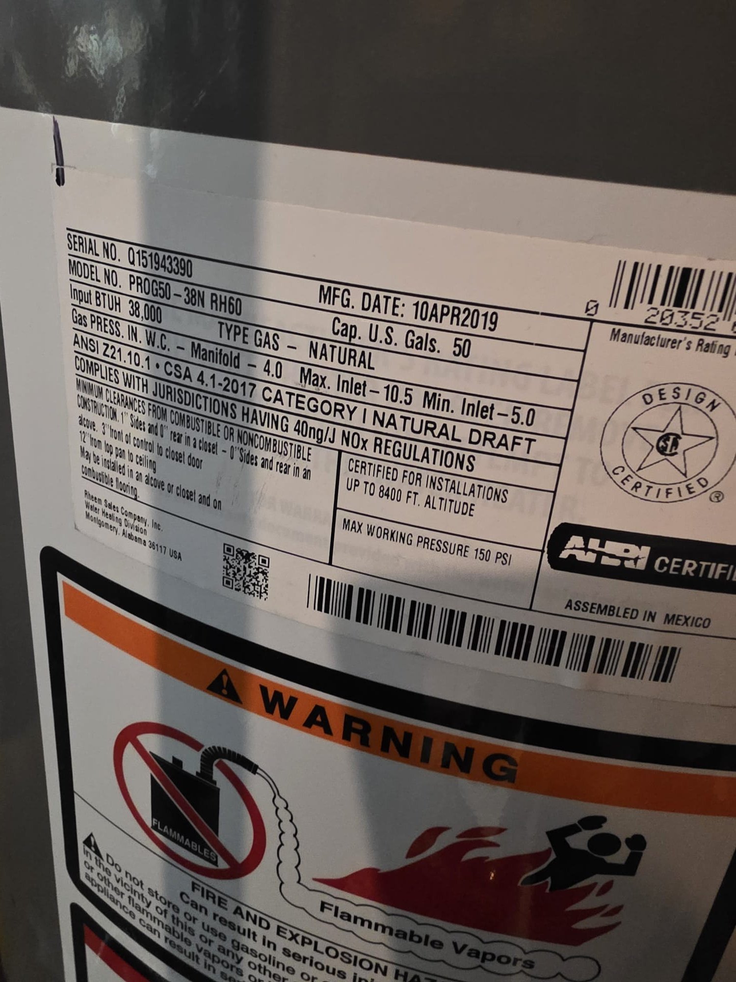 I am a home service technician, and I was called to a client's home to fix a gas water heater. The client reported that the thermocoupler was not keeping the pilot lit, and I suspected that the gasket for the burner assembly was worn out. I talked to the supervisor, and he advised me to order a new control valve and gasket. I will order the parts on Monday, as they are close today. We will need to see how much the control valve costs and give them a price for that and the T&P valve.