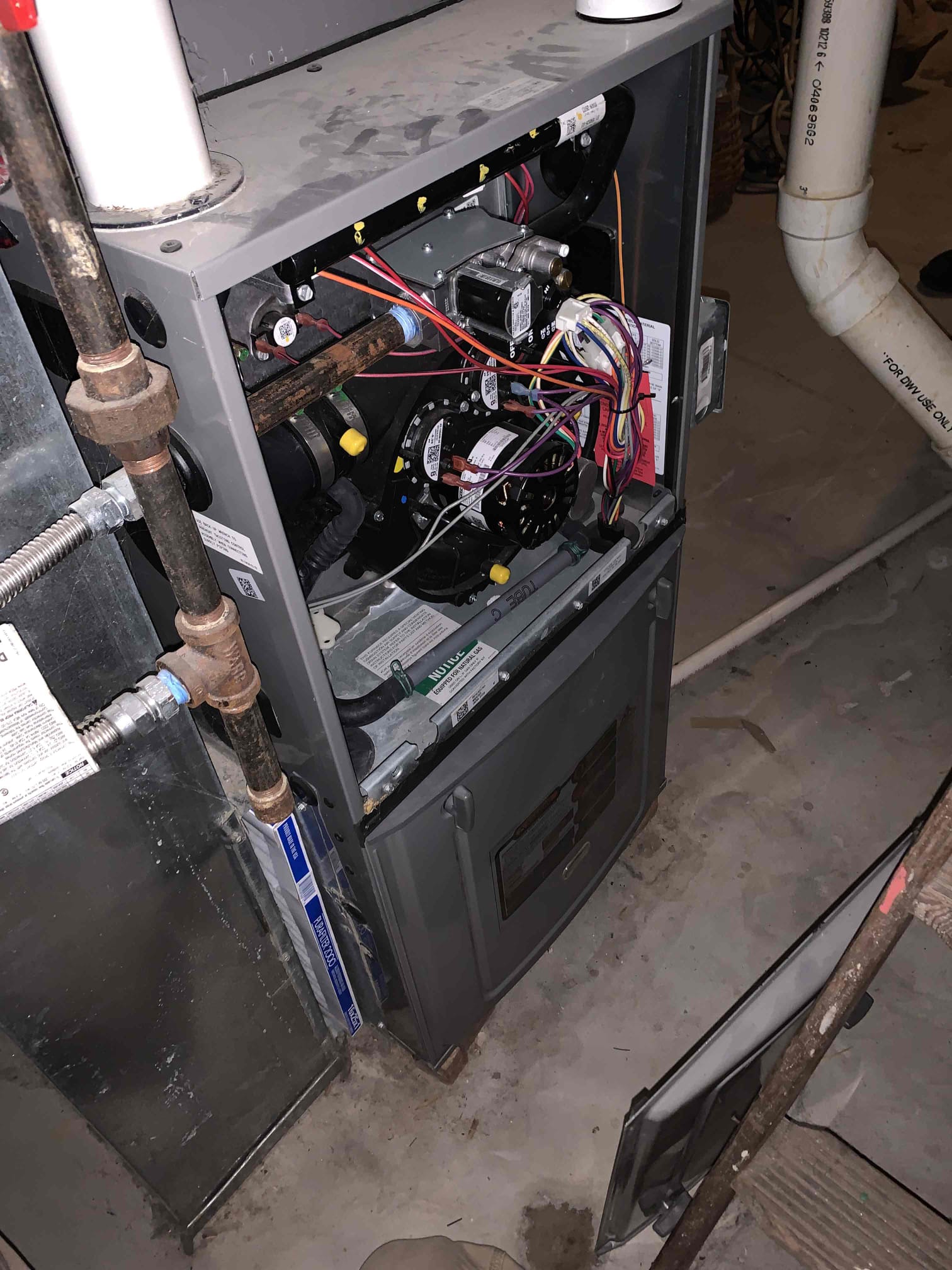 I am a home service technician, and I recently completed a furnace maintenance job. During the maintenance, I verified the operational performance of the system, ensuring that all components functioned as intended. I cleaned the carbon buildup on the flame sensor to enhance efficiency. I also assessed the amp draw of the blower and inducer motor to confirm they were operating within acceptable parameters.