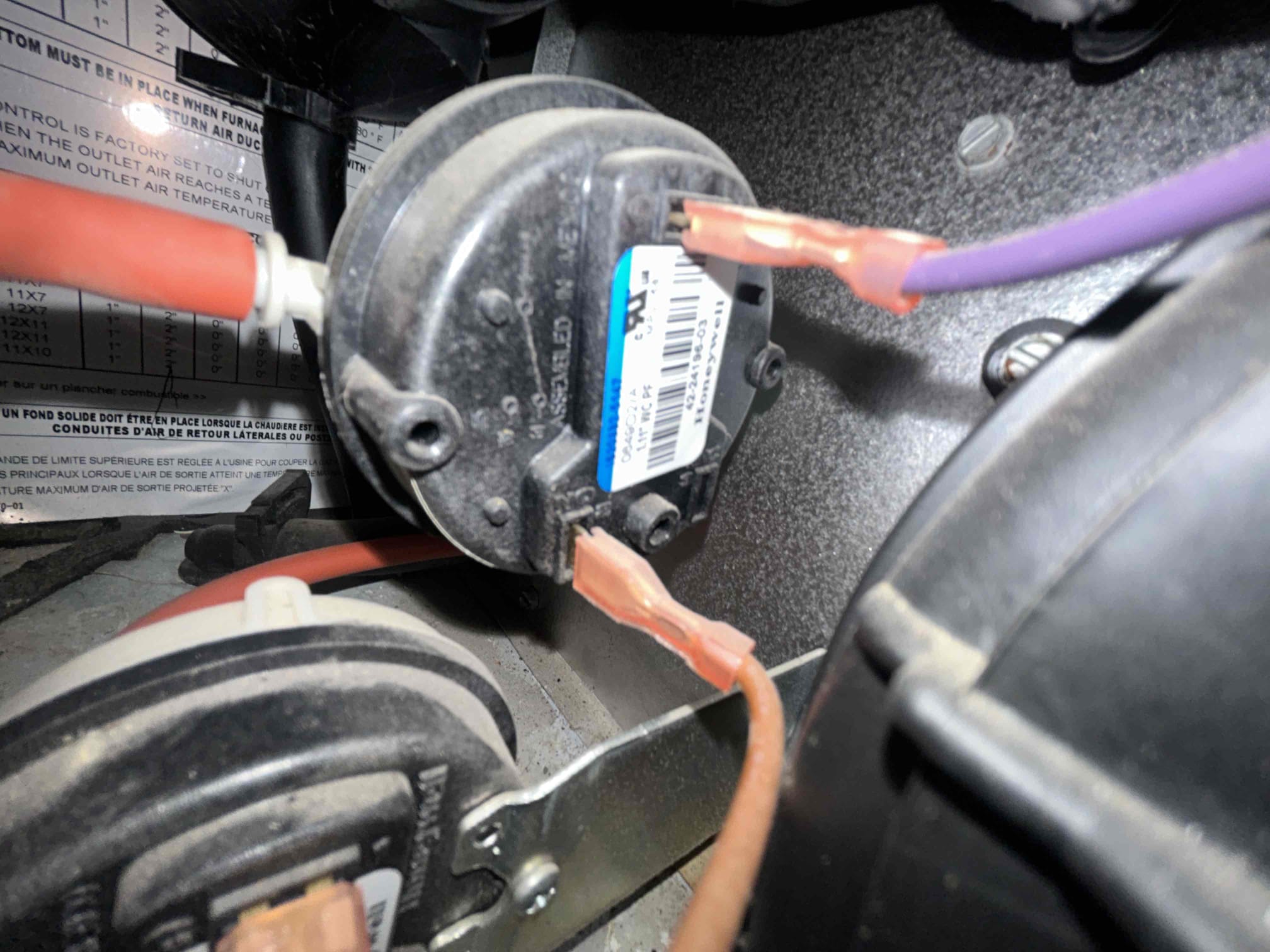 I am a highly skilled and experienced home service professional. I recently completed a no-heat call at a client's home. Upon arrival, I found that the system was running, but there was a pressure code indicating a potential issue. I conducted a thorough walk-through of the system and identified that the pressure switches diaphragms were not closing fully or were closing and staying closed, preventing the system from operating as it should. During the visit, I also noticed some blower motor oil leaking out. I recommended proactive replacement of the pressure switches diaphragms to prevent future issues. The client agreed to the proactive replacement, and I provided them with information on the benefits of proactive maintenance.