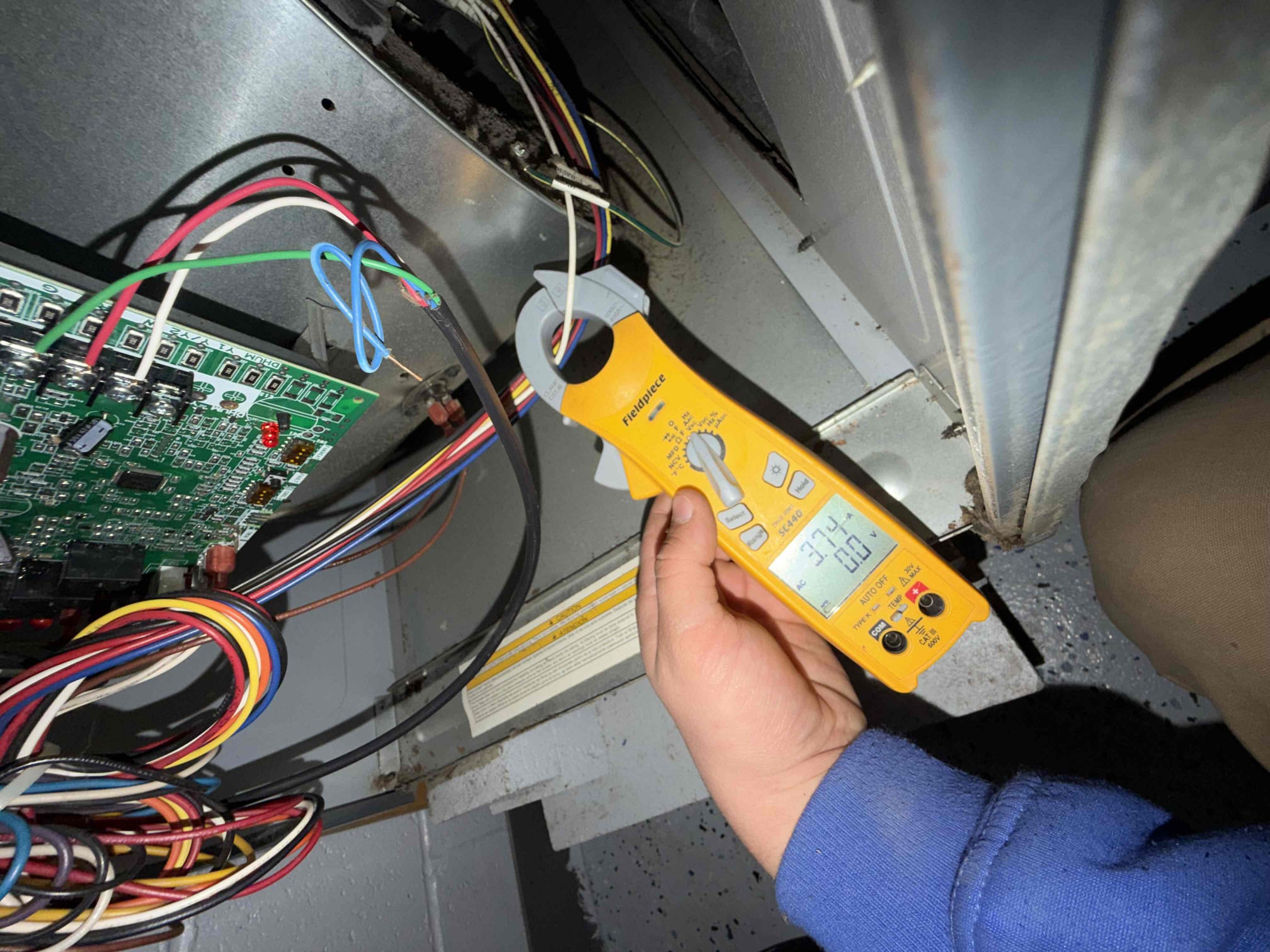 I completed a furnace inspection today, checking the air filter and recommending a change out as soon as possible. I also checked the resistance across the ignition system, which came back good. I noticed some carbon buildup on the flame rod, so I cleaned it off to ensure efficient operation. I verified the good operation of the gas valve and adequate heat being added to the air. There were no concerns with the system's operation.