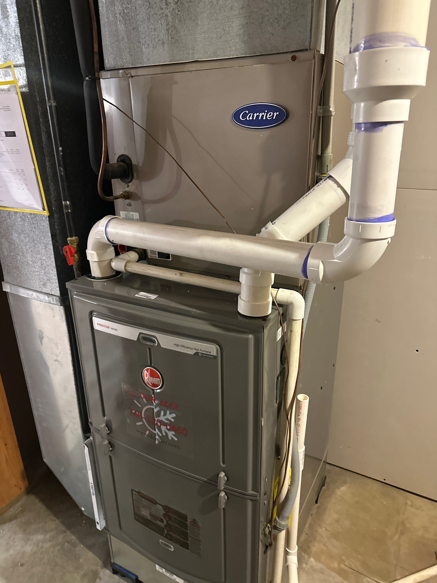 Installed furnace 