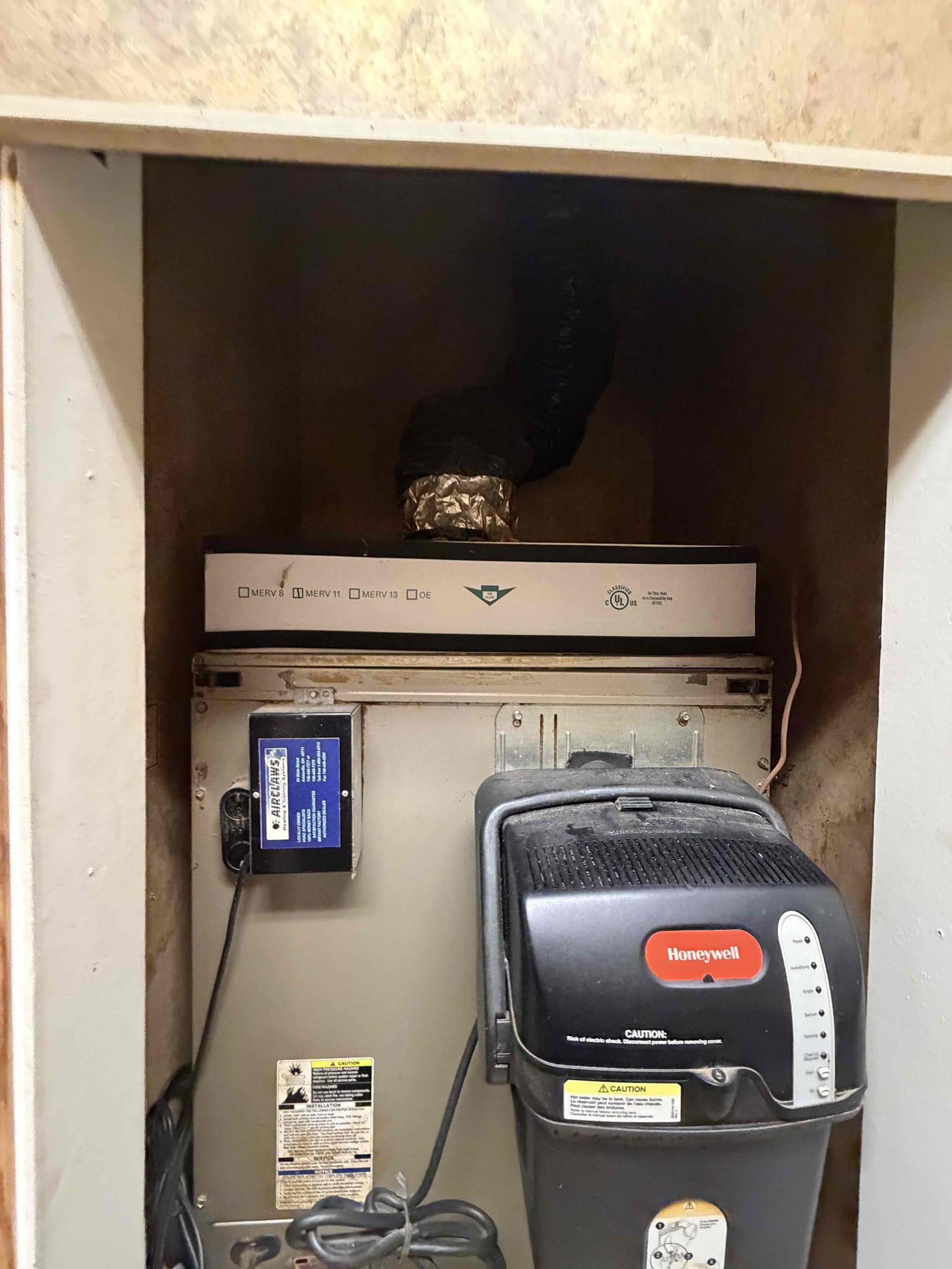 I am a skilled professional that works for a Dor-Mar Heating & Air Conditioning company. I recently completed a furnace inspection for a client. During the inspection, I discovered multiple issues with the system, including a faulty thermostat, a broken fan motor, and a cracked heat exchanger. I discussed these issues with the client and provided them with options for repair or replacement. The client opted to replace the system, and it is being installed tomorrow or Wednesday.