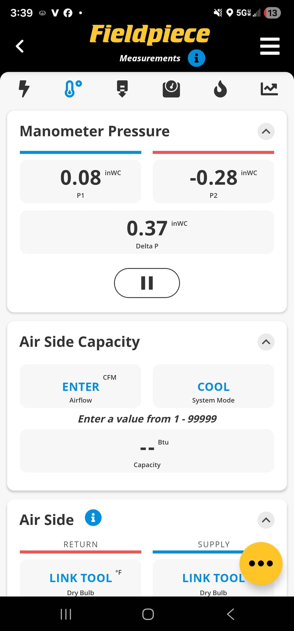 I replaced a dirty air filter with a new one that was rated lower in MERV (Minimum Efficiency Reporting Value). The furnace was running great, and the static pressure and temperature rise were within normal ranges. I also checked the air filter and found that it was very dirty, so I replaced it as well.