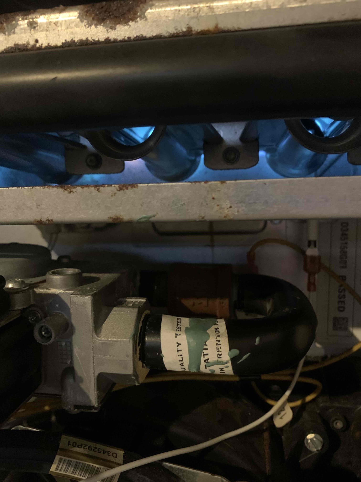 Unit not heating. Found problem to be dirty flame sensor. Cleaned flame sensor off. During process of cleaning sensor I found a little piece missing from shaft. Will need estimate for new flame sensor sent to customer. Unit is up and running after cleaning flame sensor 