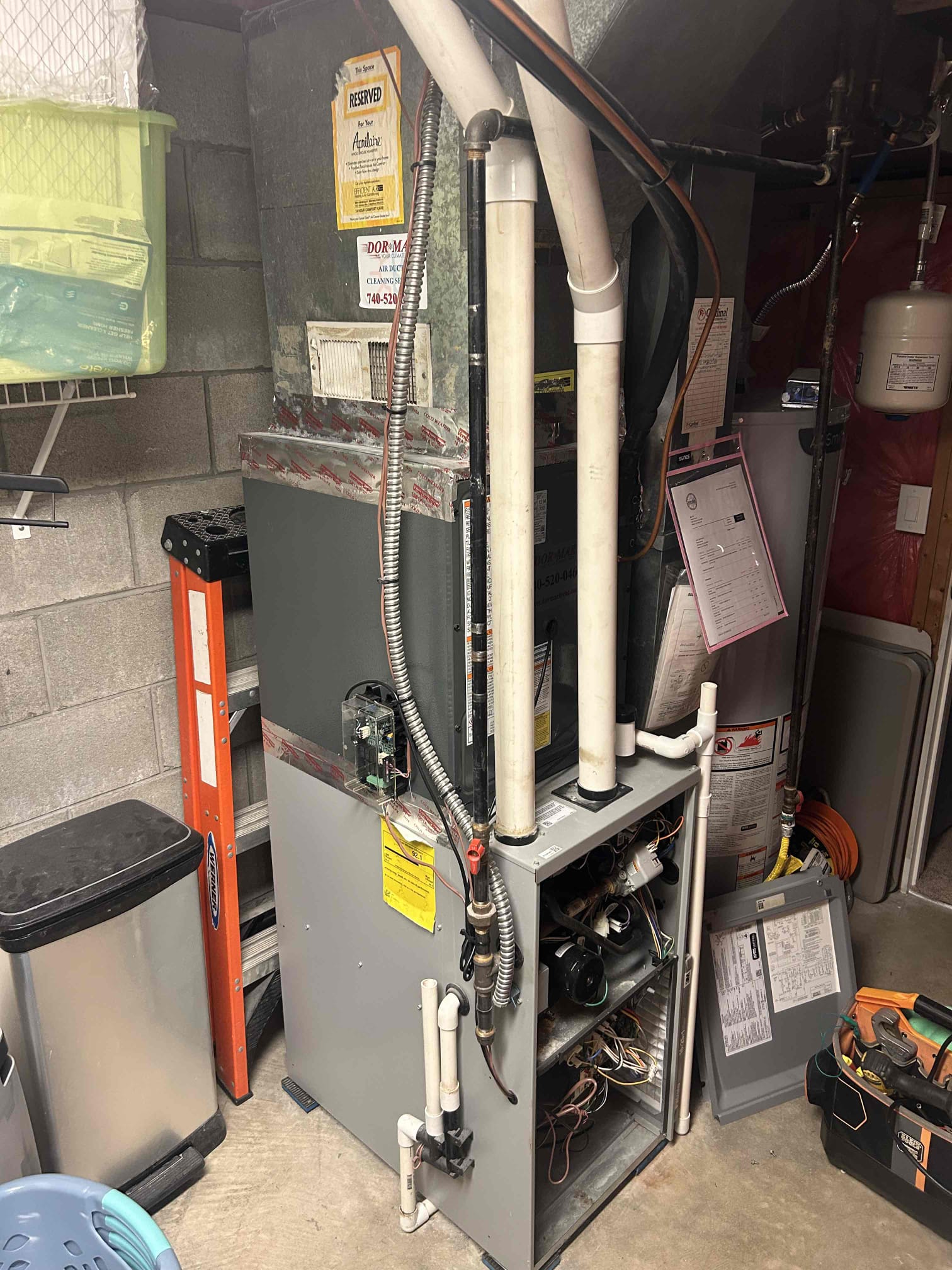 Sold furnace: Will have check day of install. Removed cost of trip with purchase of furnace. 
Please call to schedule 