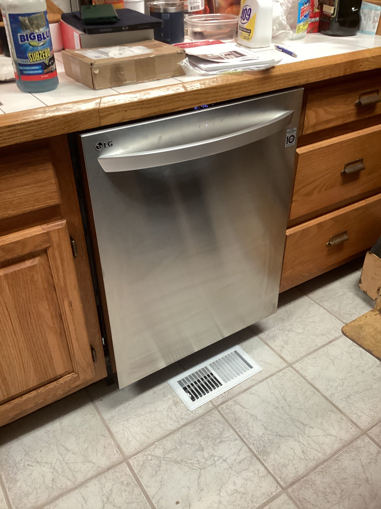 Installed dishwasher, microwave and oven. Converted oven to propane