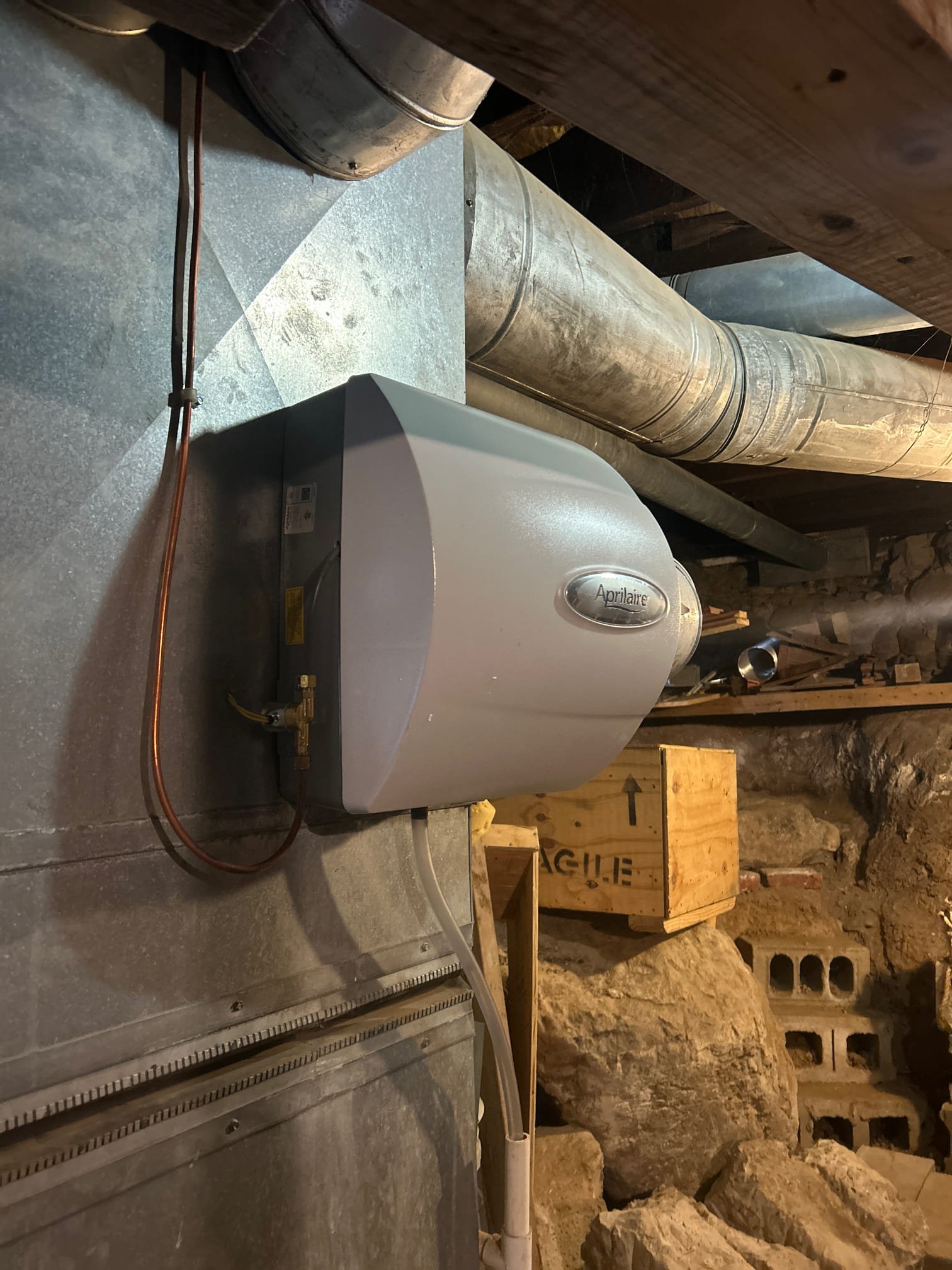 Install of a humidifier