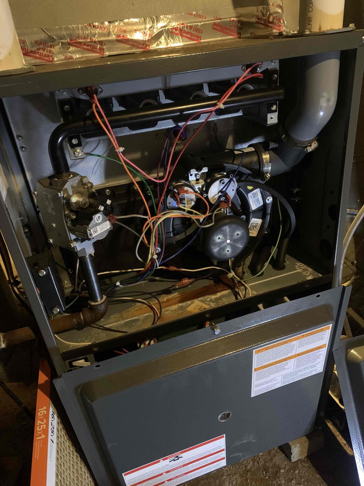 Unit not heating. Turned system on and inducer motor was spinning. Had 120 volts going to motor but not spinning. Tried spinning my hand and motor was locked up. Put in parts order form for new inducer motor 