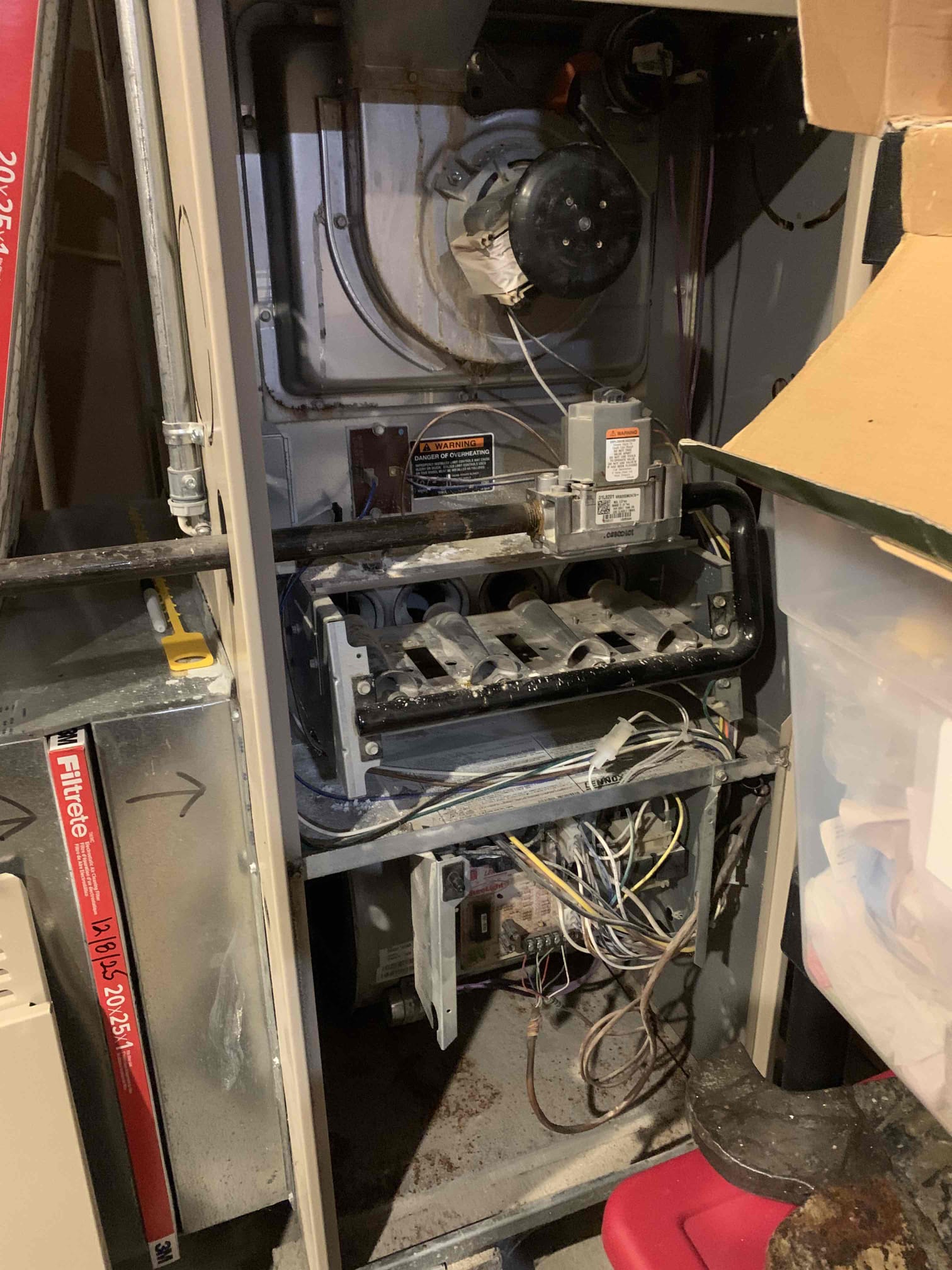 Furnace maintenance has been successfully completed. We have verified the operational performance of the system, ensuring that all components function as intended. The carbon buildup on the flame sensor was thoroughly cleaned to enhance efficiency. Additionally, we assessed the amp draw of both the blower and inducer motor to confirm they are operating within acceptable parameters