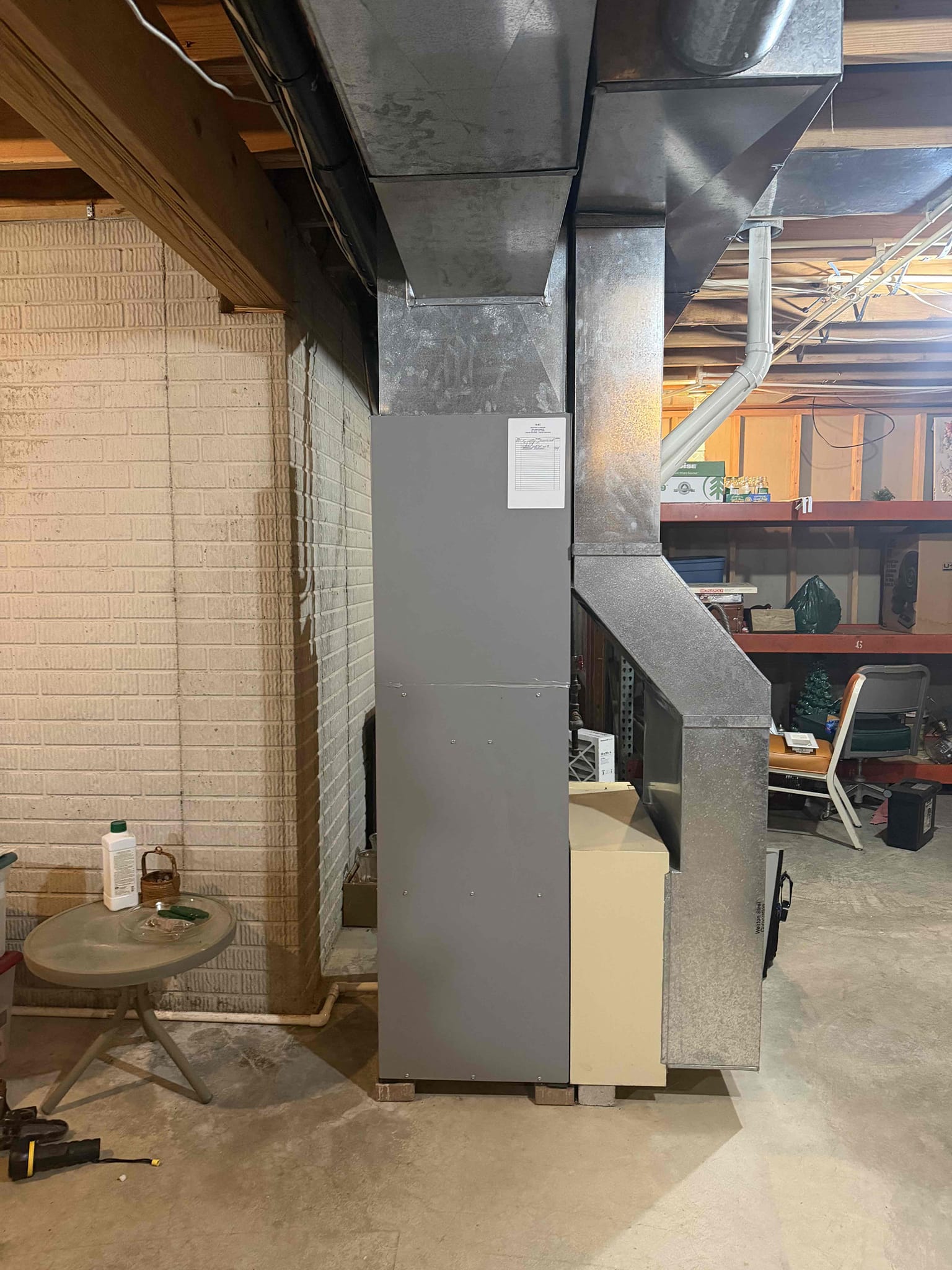 Completed a furnace service call, upon arrival client took us to the thermostat and went to turn on system to show us what he’s been hearing, system would start a loud buzzing noise, and then shut off. Went downstairs and found inducer motor on lockout due to seizing of bearings from overheating. After recognizing that inducer motor failed, we took a deeper dive into the system to ensure no additional failures had happened due to furnace overheating, we found cracks in your heat exchanger, indicating a necessity for replacement. After discussing options, client wanted to know prices of new furnace and opted for a full modulation furnace with UV filtration on 12/29/25