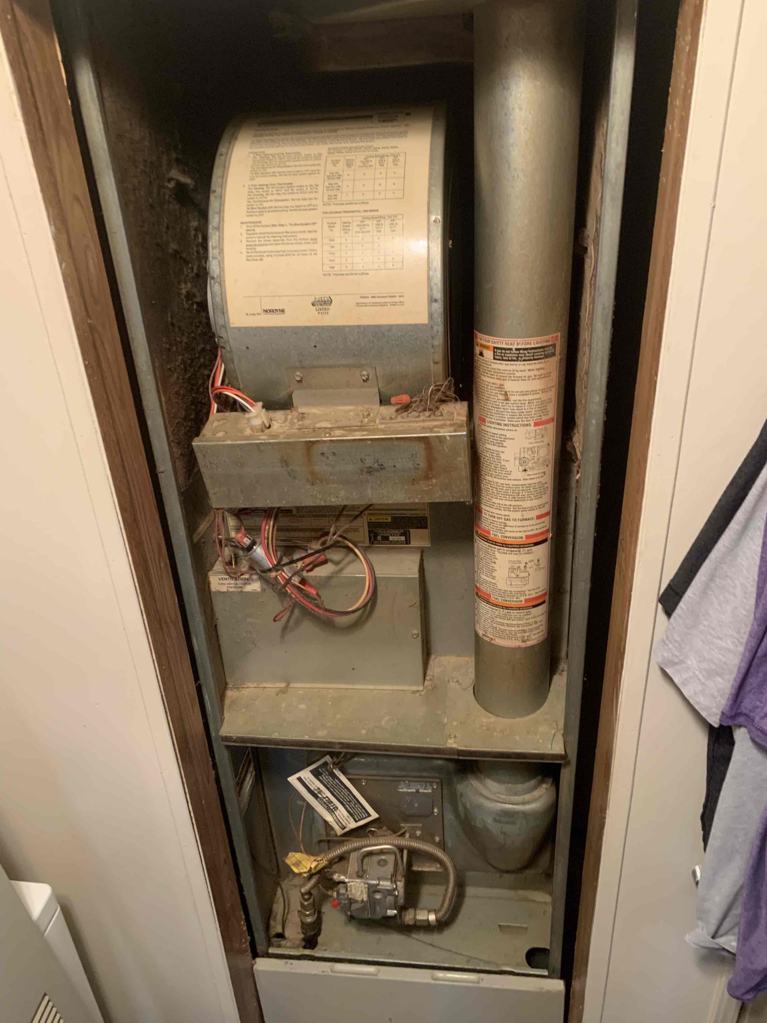 Unit not heating. Pilot assembly was completely shot. Let customer know based of units age that getting parts for system is highly unlikely. Units condition is also pretty bad. Let customer know replacement is the best option. Emailed estimate over for furnace replacement. 