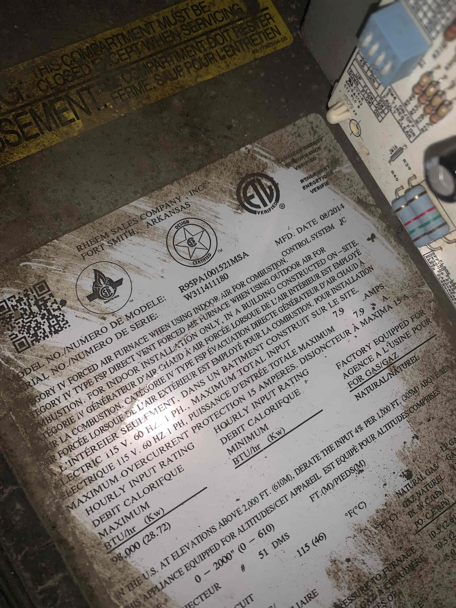 Unit not heating system was throwing main limit code when I arrived. Customer stated he heard unit making buzzing noise. Turned heat on and everything ran besides blower motor. Checked mfd on blower motor capacitor and it read good. Found problem to be bad blower motor. Put in parts order form for new motor
