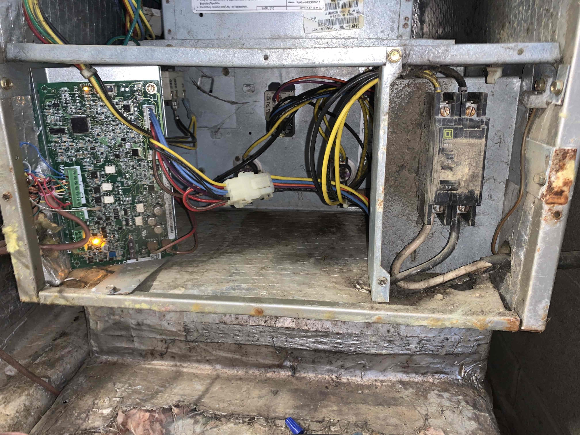 Heating maintenance completed. Checked operation of system. Checked amp draw on breaker and heating elements. Checked supply air temp. Everything is running as should main concern is age and condition of system. Customer would like some different options emailed over for full unit replacement. 