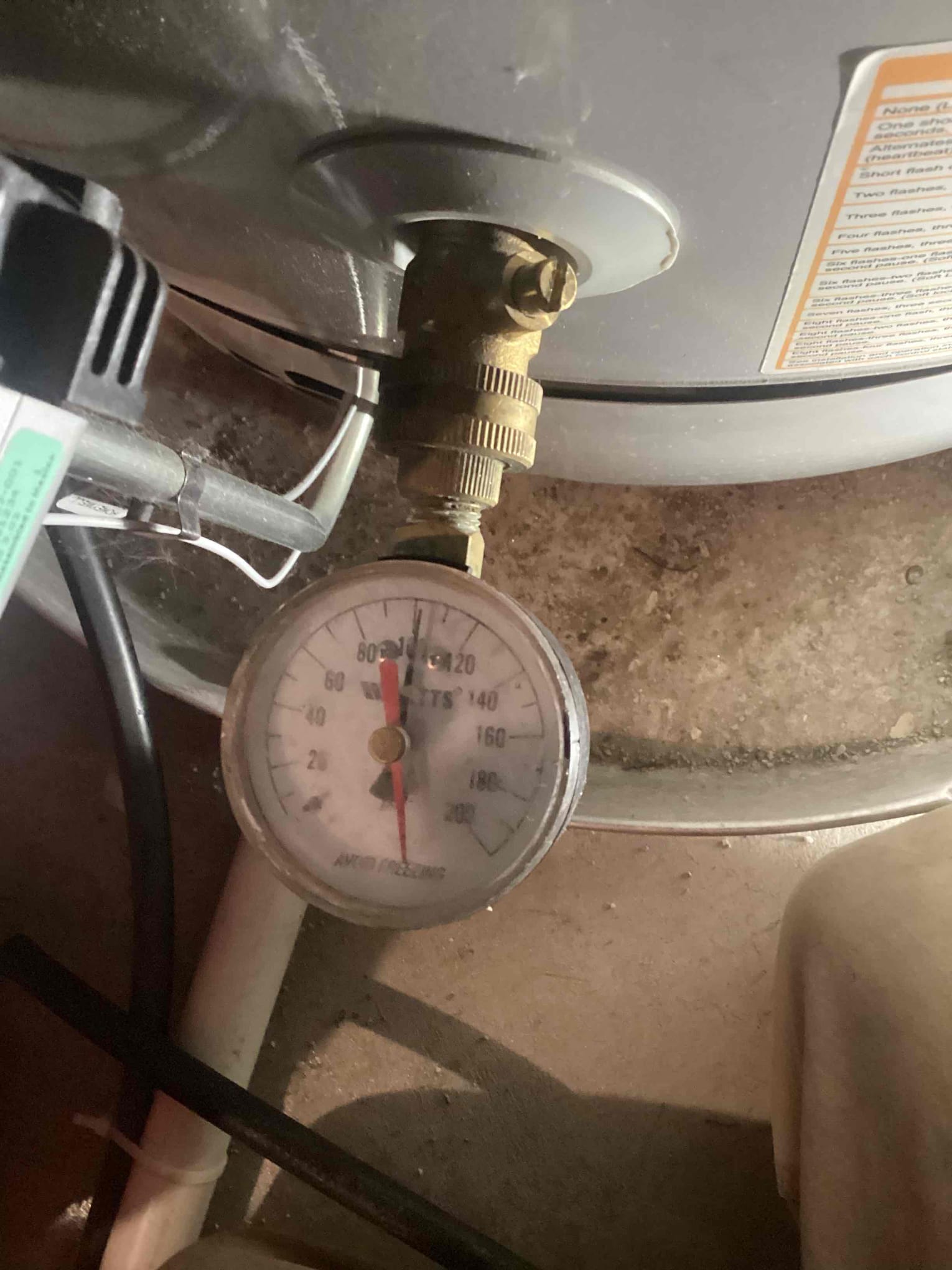 80 gallon Bradford white power vent. Flush and check