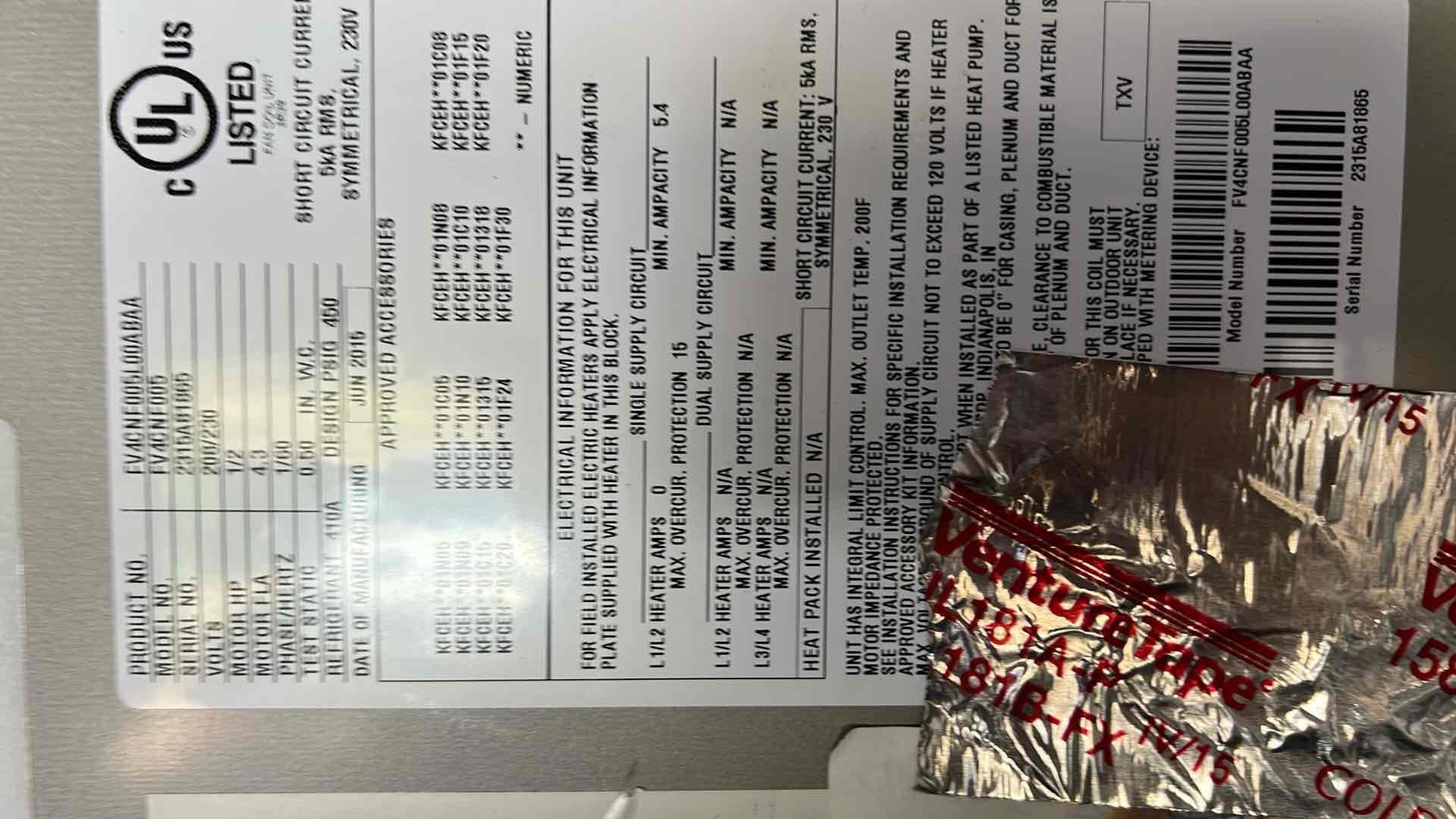 Got info for HVACI. Left contact info 