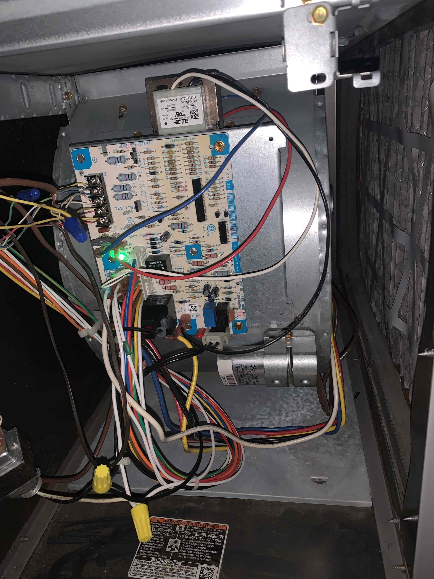 Furnace maintenance has been successfully completed. We have verified the operational performance of the system, ensuring that all components function as intended. The carbon buildup on the flame sensor was thoroughly cleaned to enhance efficiency. Additionally, we assessed the amp draw of both the blower and inducer motor to confirm they are operating within acceptable parameters