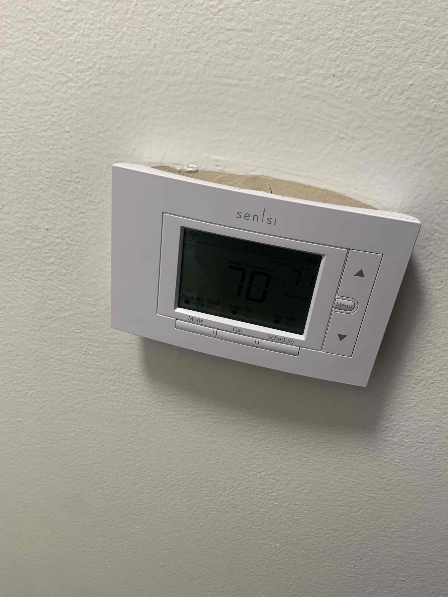 Customer couldn’t set thermostat to heat. Found problem to be in thermostats settings. Fixed thermostat settings and system is running correctly